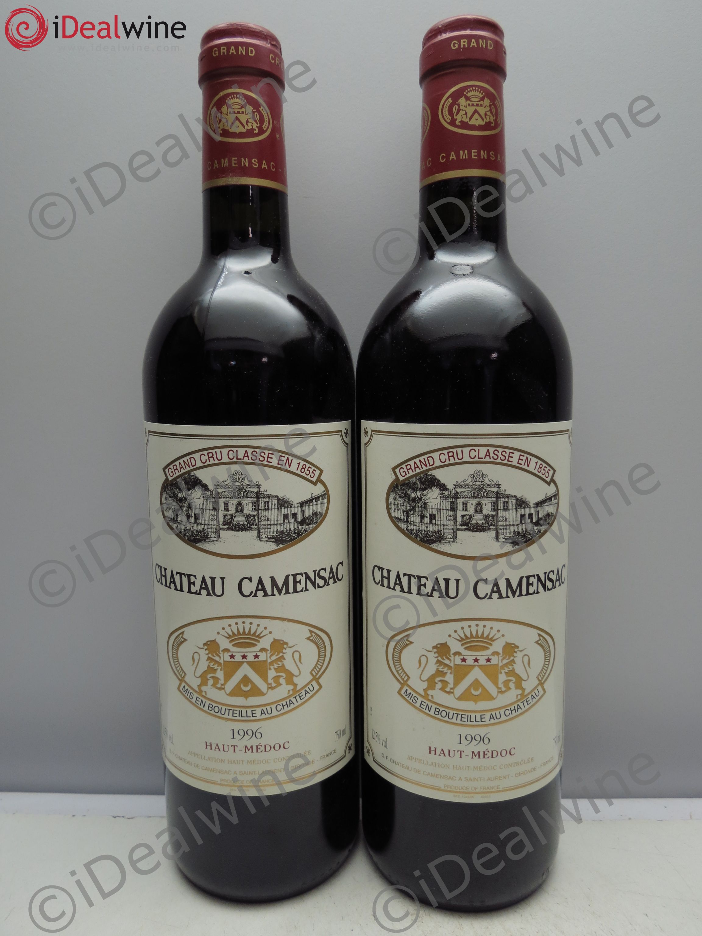 Château Camensac 5ème Grand Cru Classé 1996 - Lot de 2 bouteilles - 0