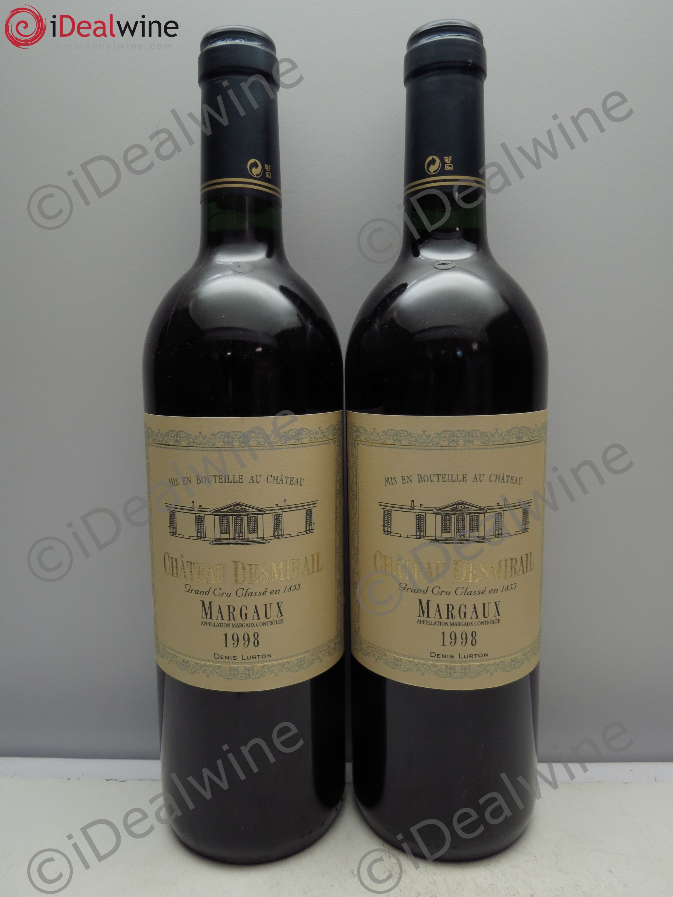 Château Desmirail 3ème Grand Cru Classé 1998 - Lot de 2 bouteilles - 0