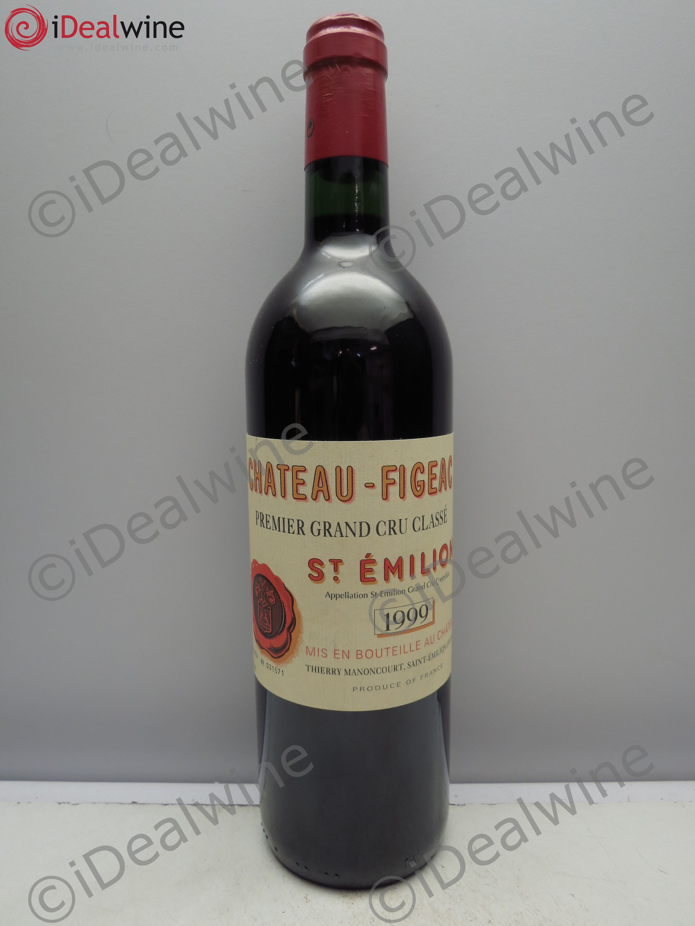 Château Figeac 1er Grand Cru Classé A 1999 - Lot de 1 bouteille - 0