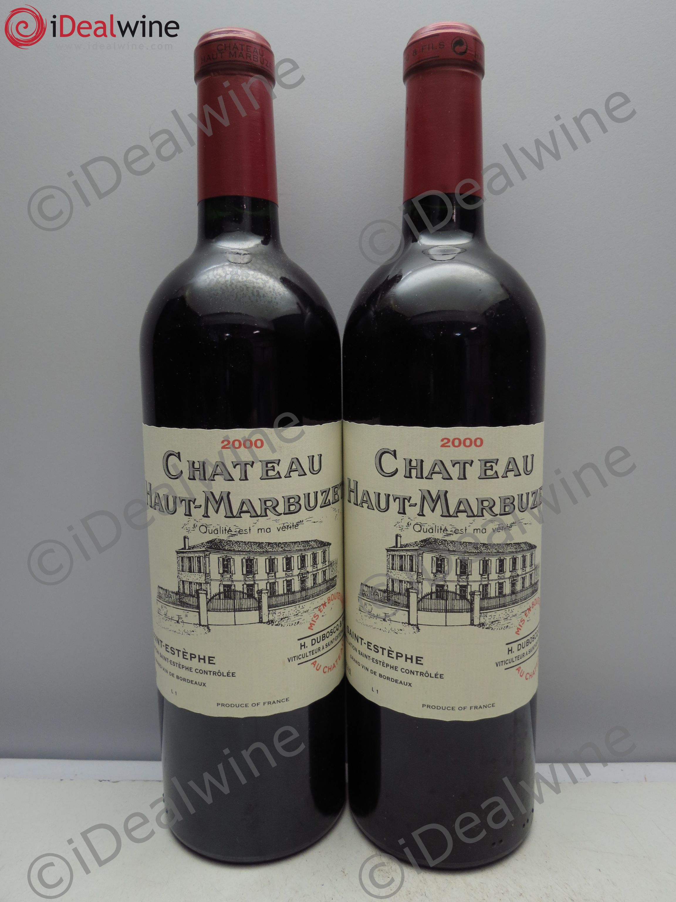 Château Haut Marbuzet 2000 - Lot de 2 bouteilles - 0