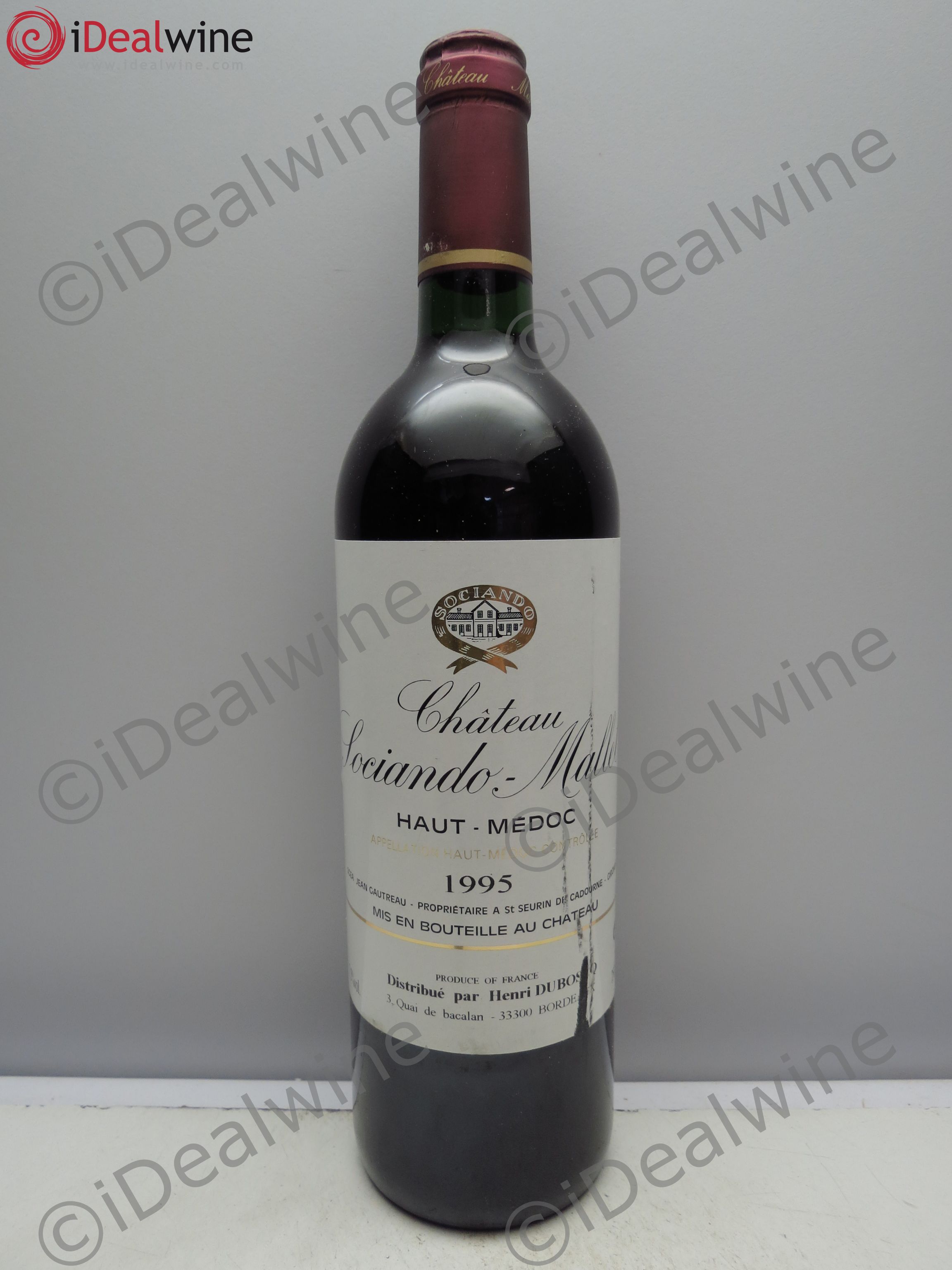 Château Sociando Mallet 1995 - Lot de 12 bouteilles - 0