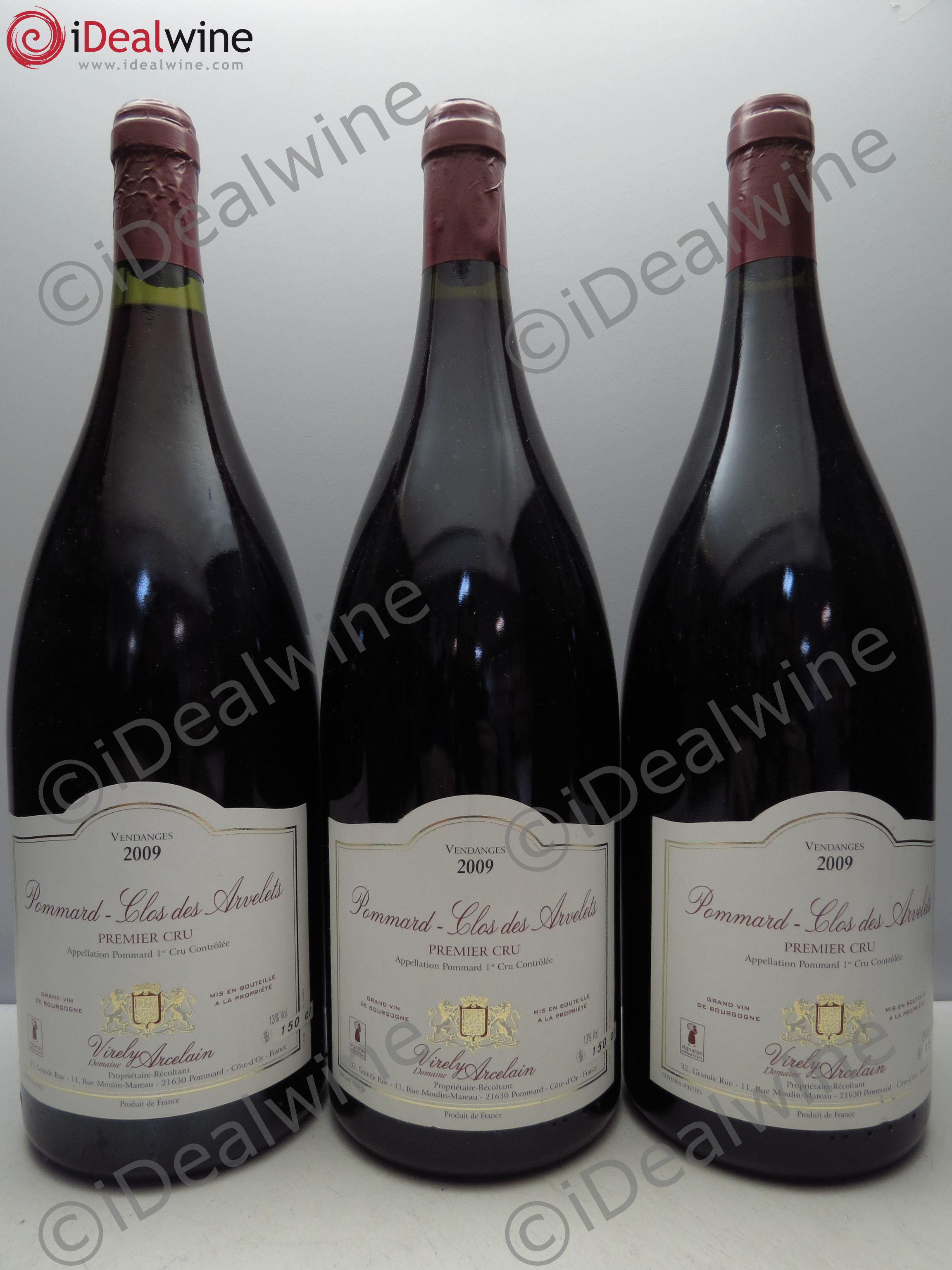 Pommard 1er Cru Domaine Virely Arcelain 2009 - Posten von 3 Magnum - 0