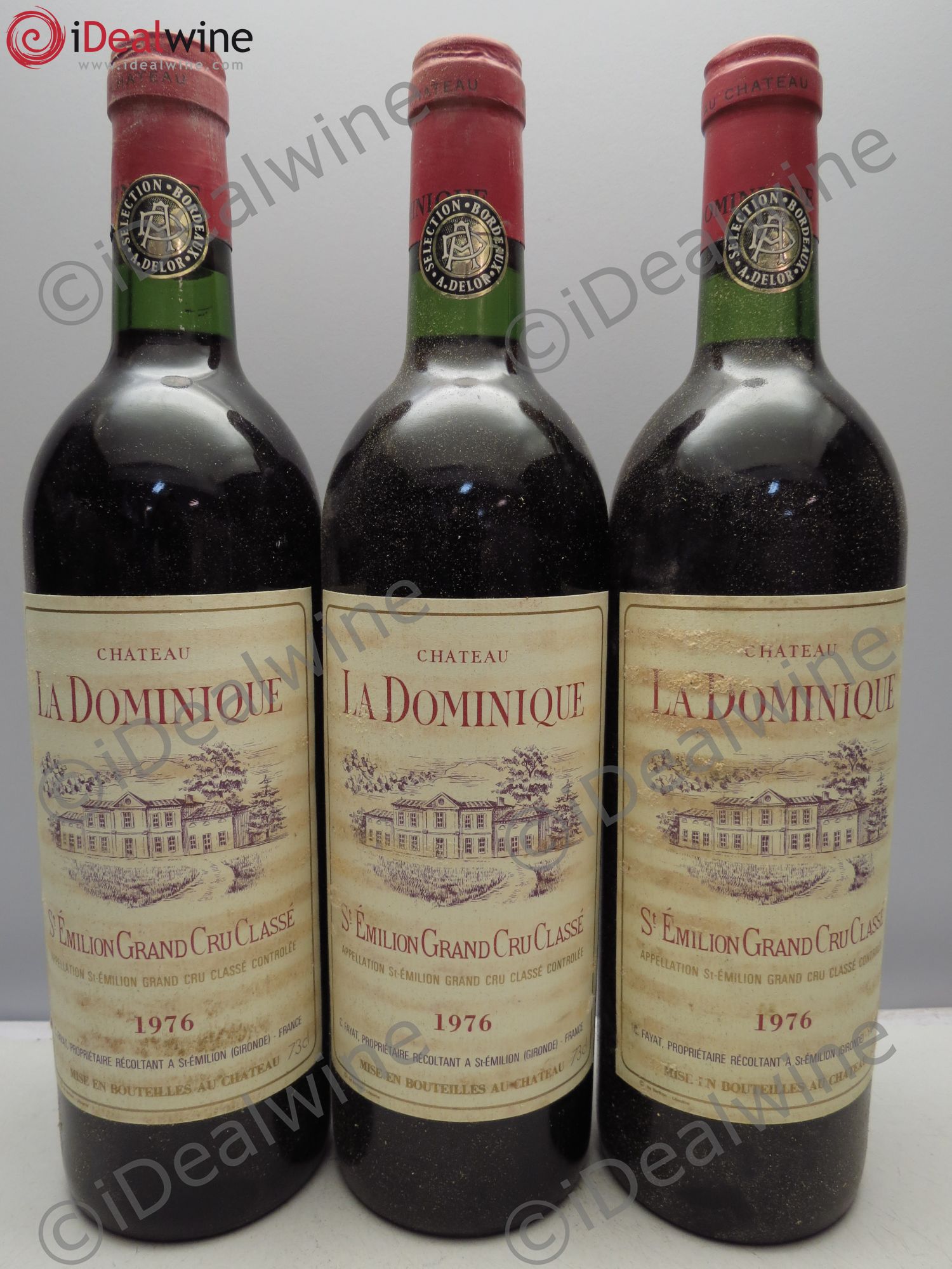 Château la Dominique Grand Cru Classé 1976 - Lot de 3 bouteilles - 0