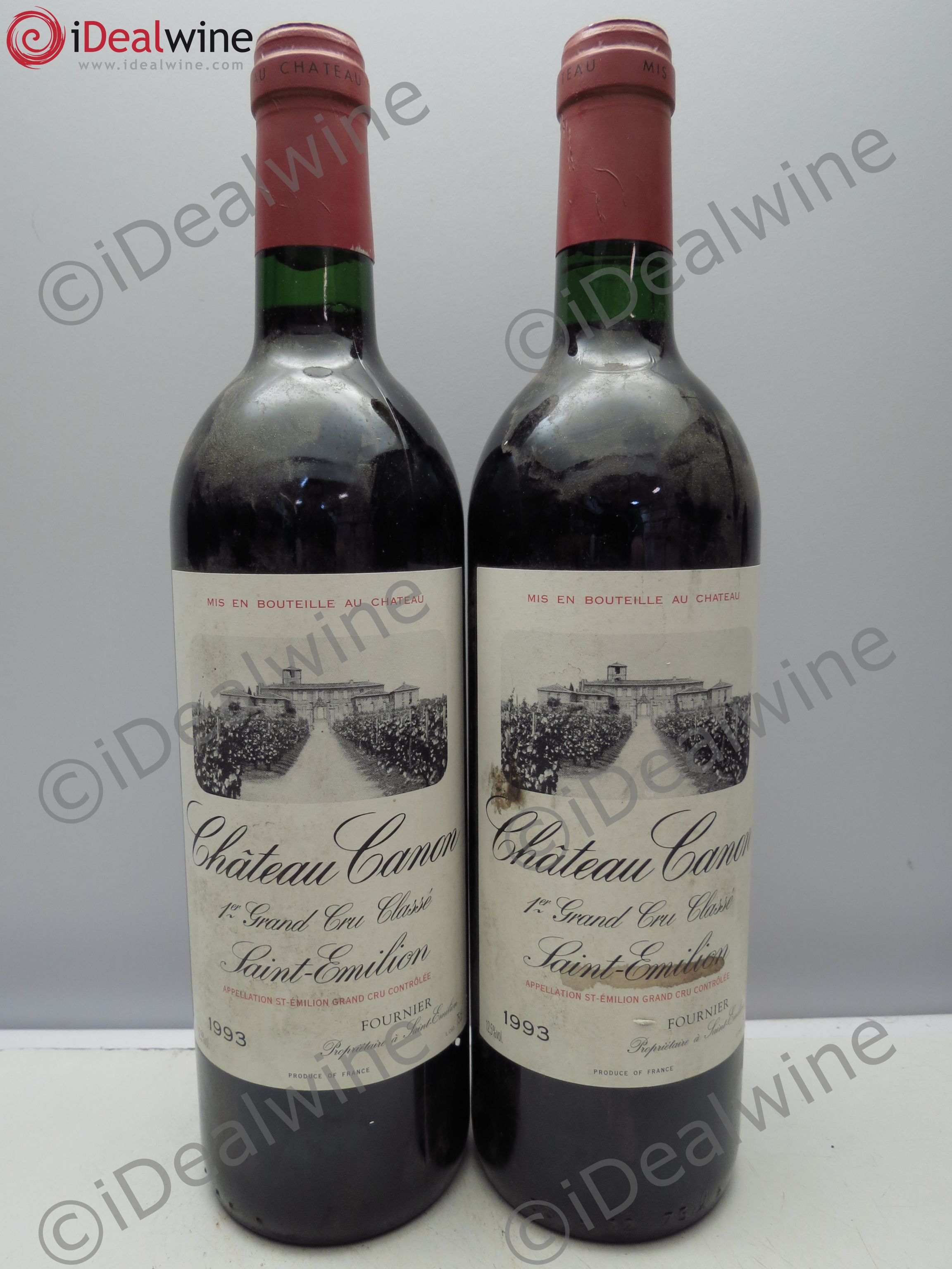 Château Canon 1er Grand Cru Classé B 1993 - Lot de 2 bouteilles - 0