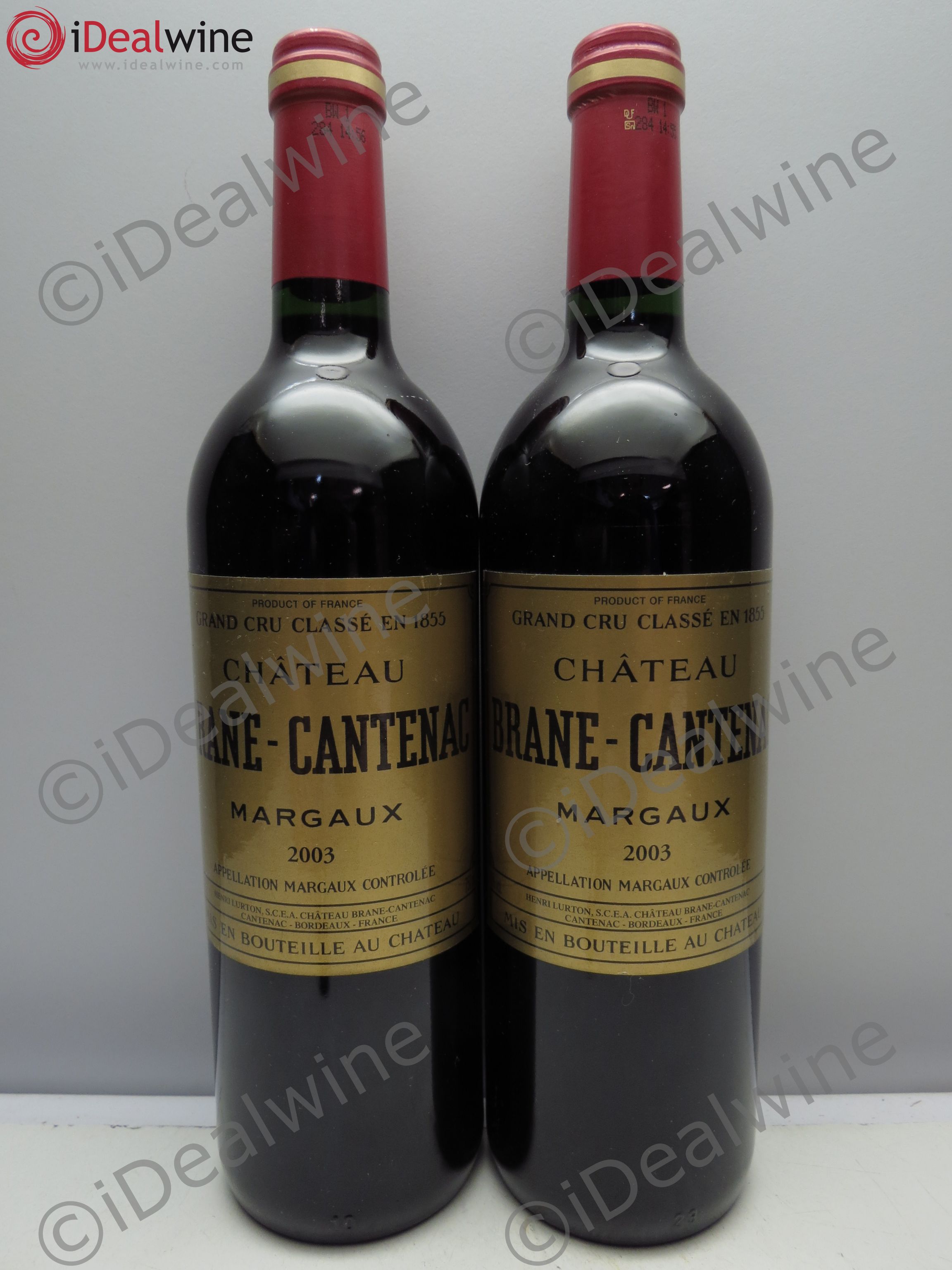 Château Brane Cantenac 2ème Grand Cru Classé 2003 - Lot de 2 bouteilles - 0