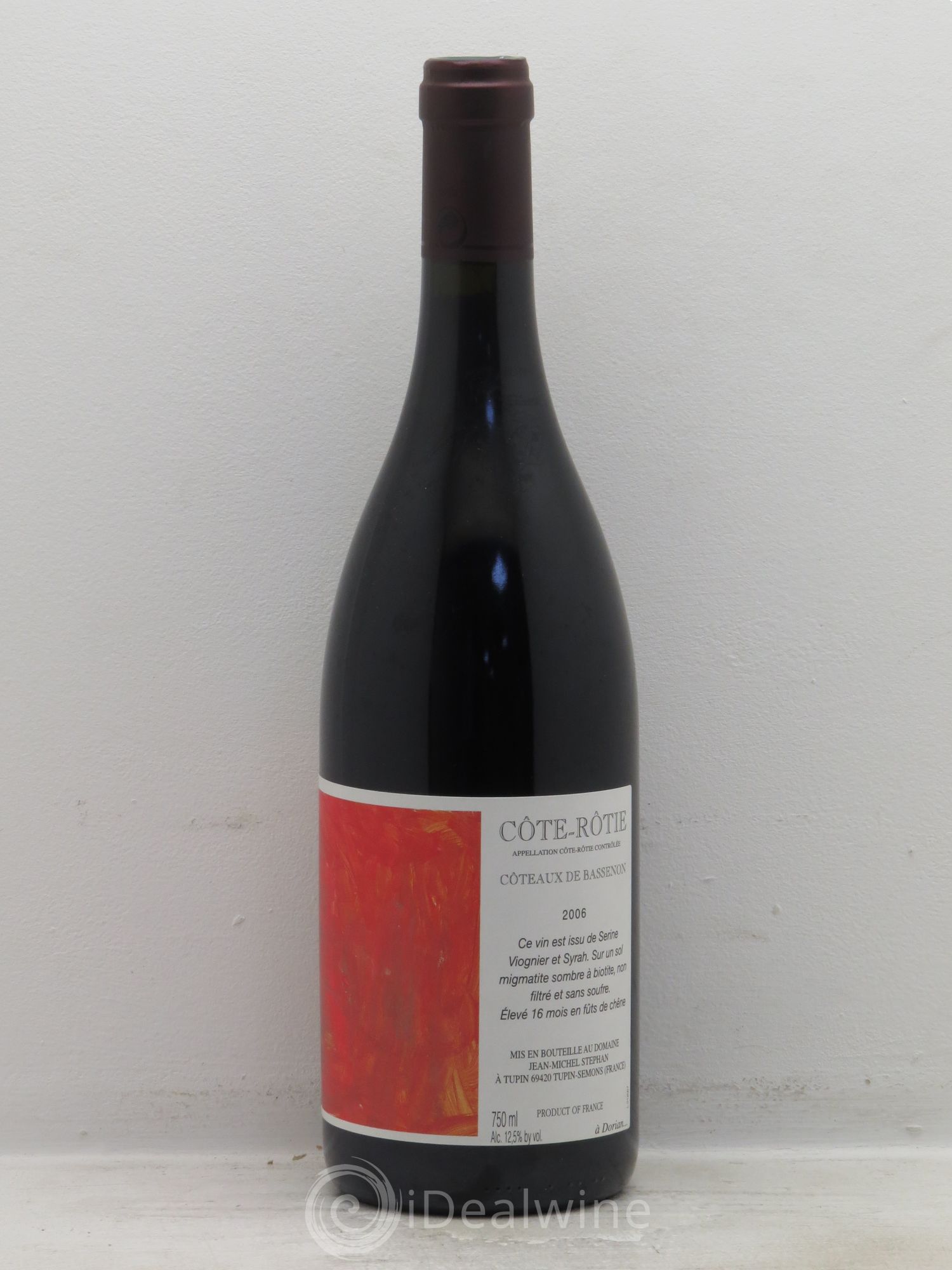 Côte-Rôtie Coteaux de Bassenon Jean-Michel Stephan 2006 - Lot de 1 bouteille - 0