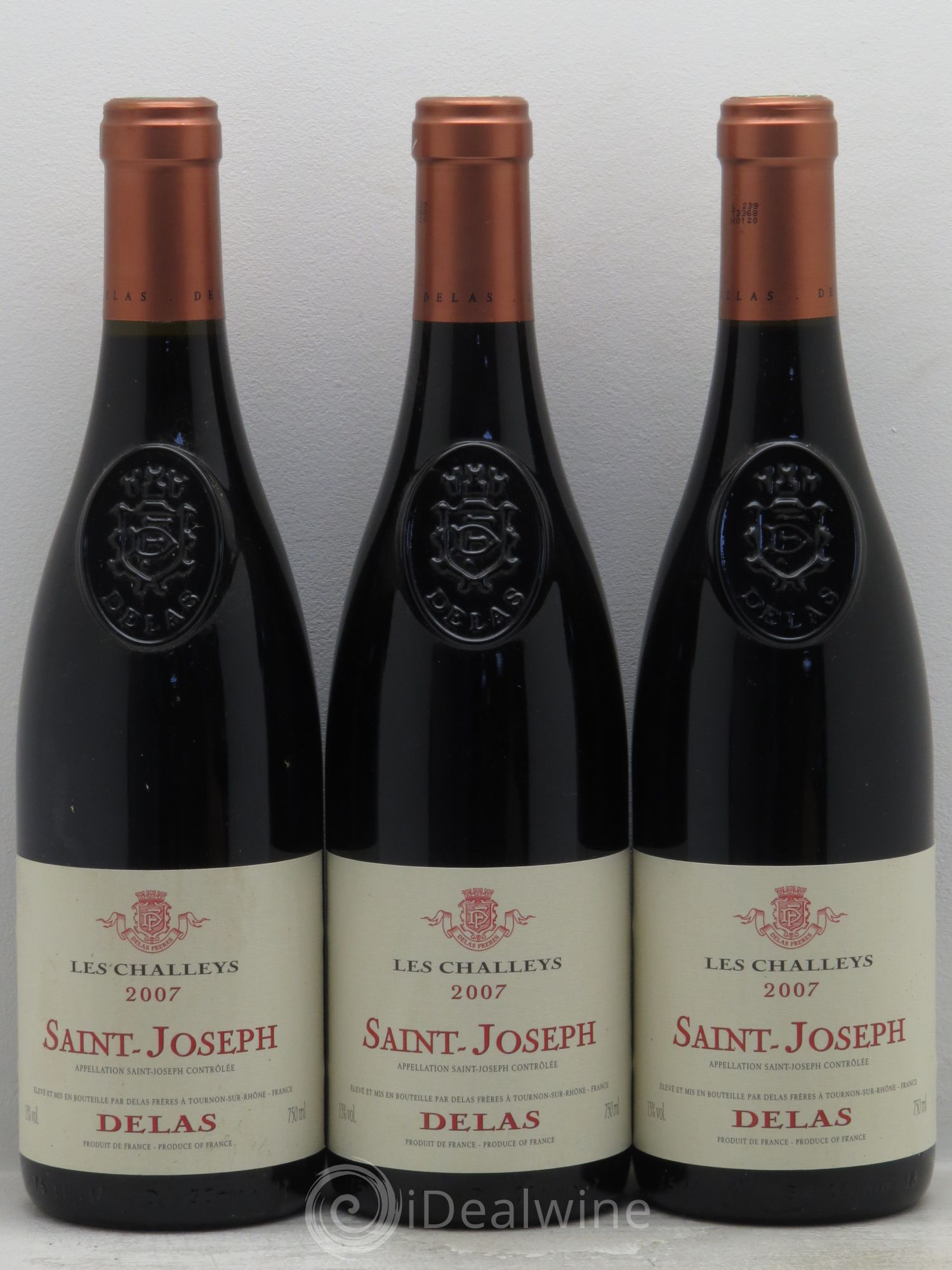 Saint-Joseph Les Challeys Delas Frères 2007 - Lot de 3 bouteilles - 0