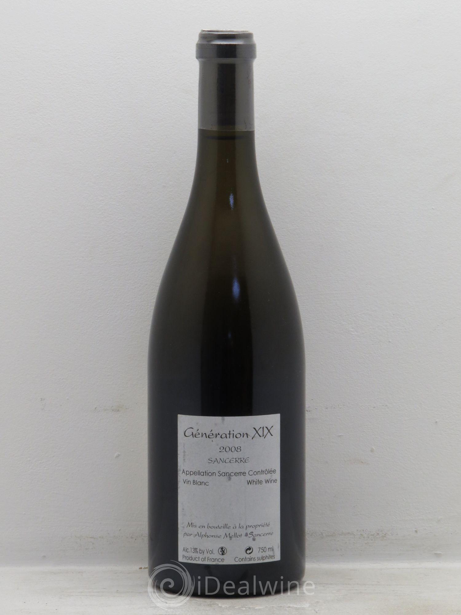 Sancerre Génération XIX Alphonse Mellot (sans prix de réserve) 2008 - Lot de 1 bouteille - 1