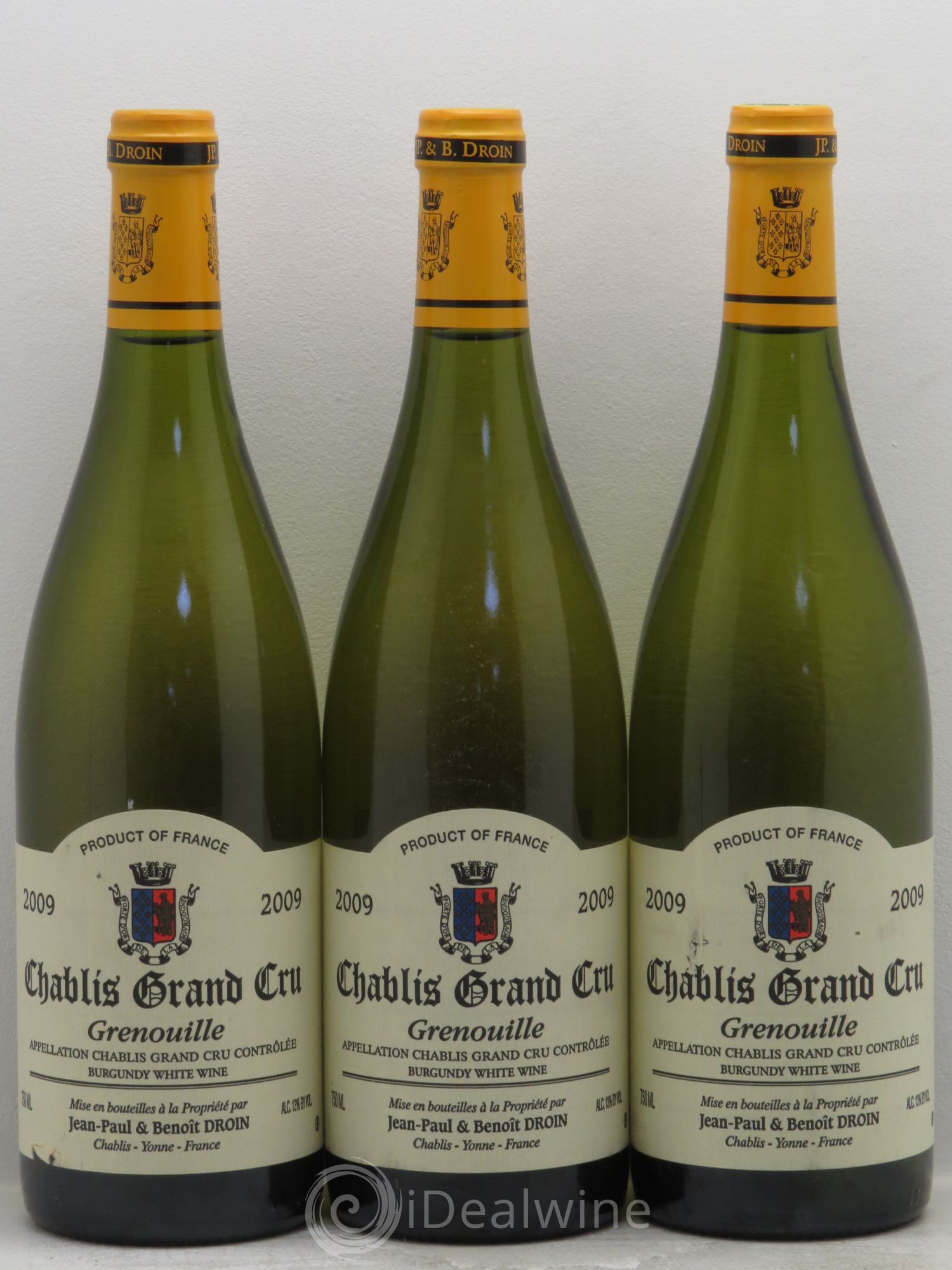 Chablis Grand Cru Grenouilles Jean-Paul & Benoît Droin (Domaine) 2009 - Lot de 3 bouteilles - 0