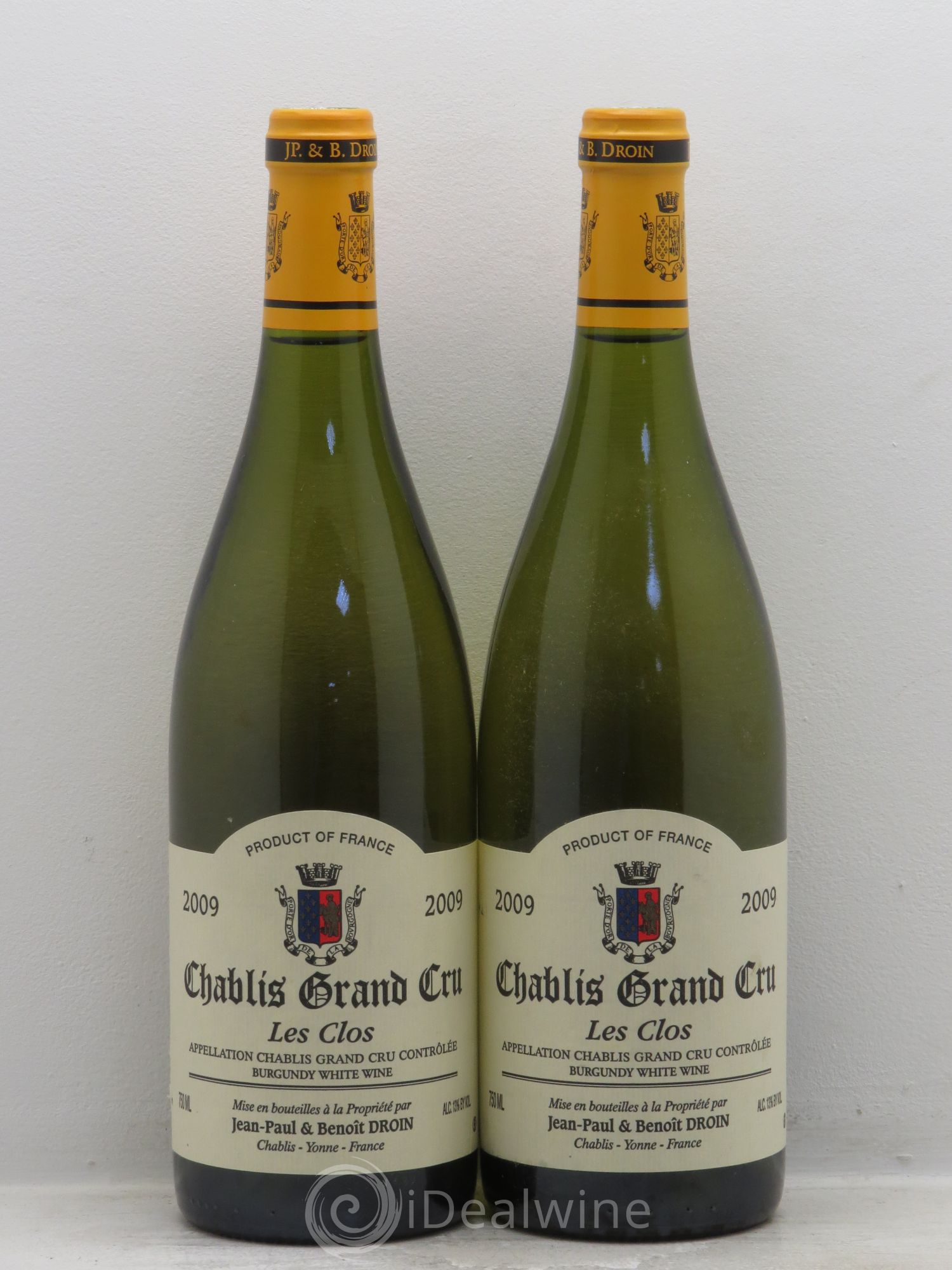 Chablis Grand Cru Les Clos Jean-Paul & Benoît Droin (Domaine) 2009 - Lot de 2 bouteilles - 0