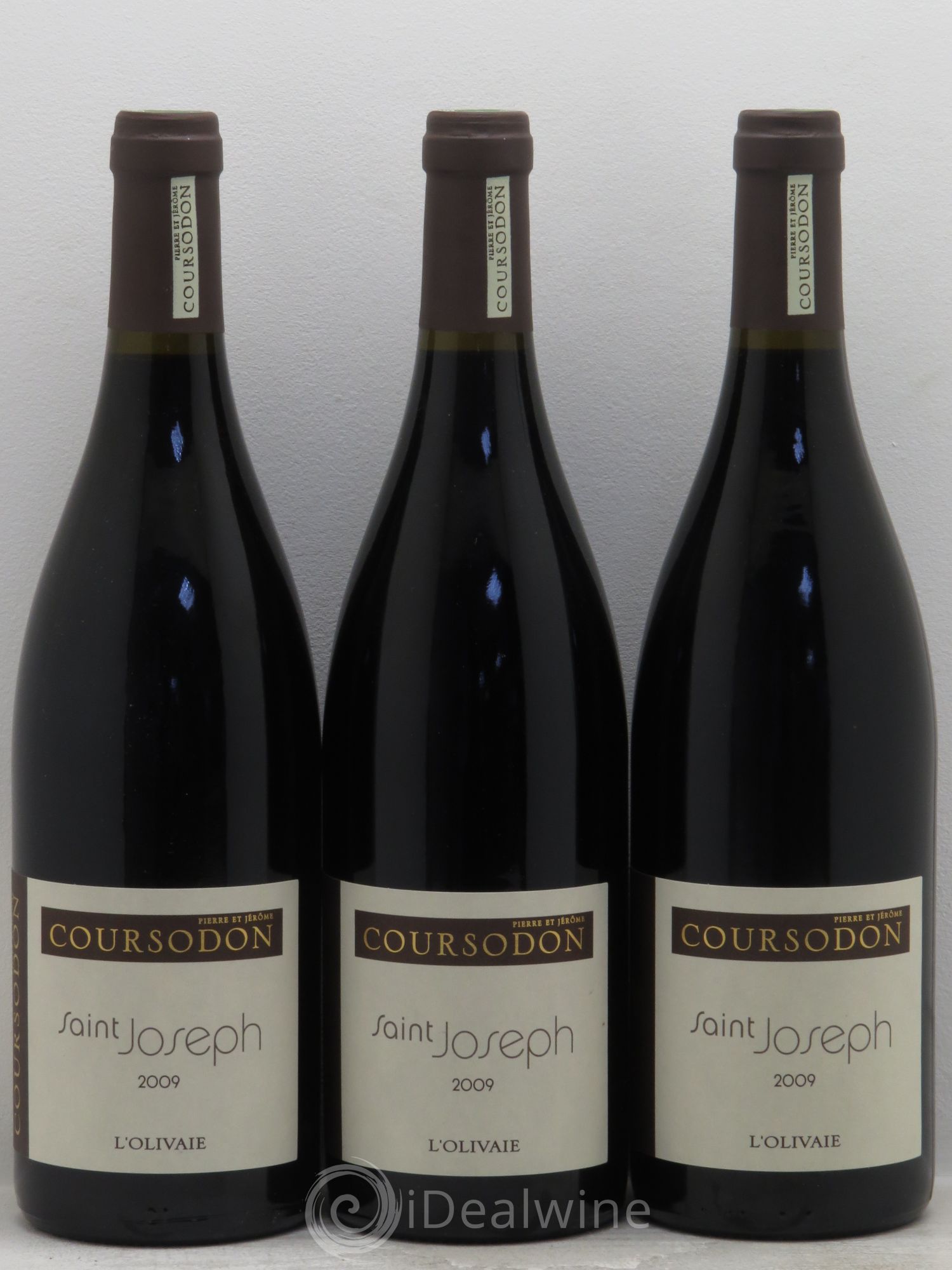 Saint-Joseph L'Olivaie Pierre et Jérôme Coursodon 2009 - Lot de 3 bouteilles - 0