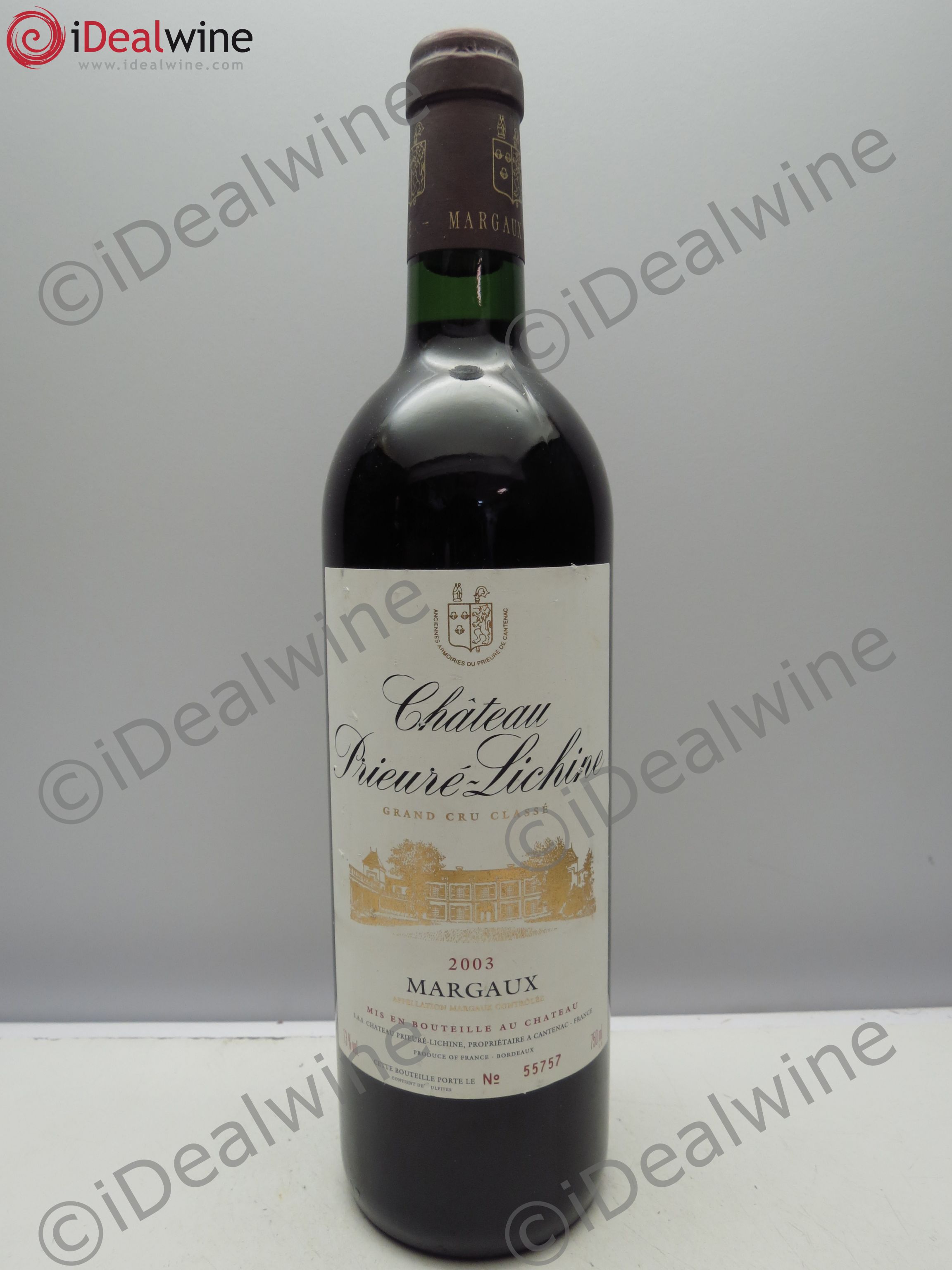 Château Prieuré Lichine 4ème Grand Cru Classé 2003 - Lot de 1 bouteille - 0