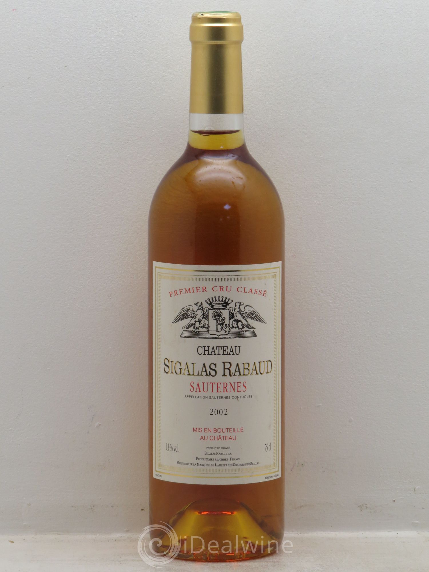 Château Sigalas Rabaud 1er Grand Cru Classé (senza prezzo di riserva) 2002 - Lotto di 1 bottiglia - 0