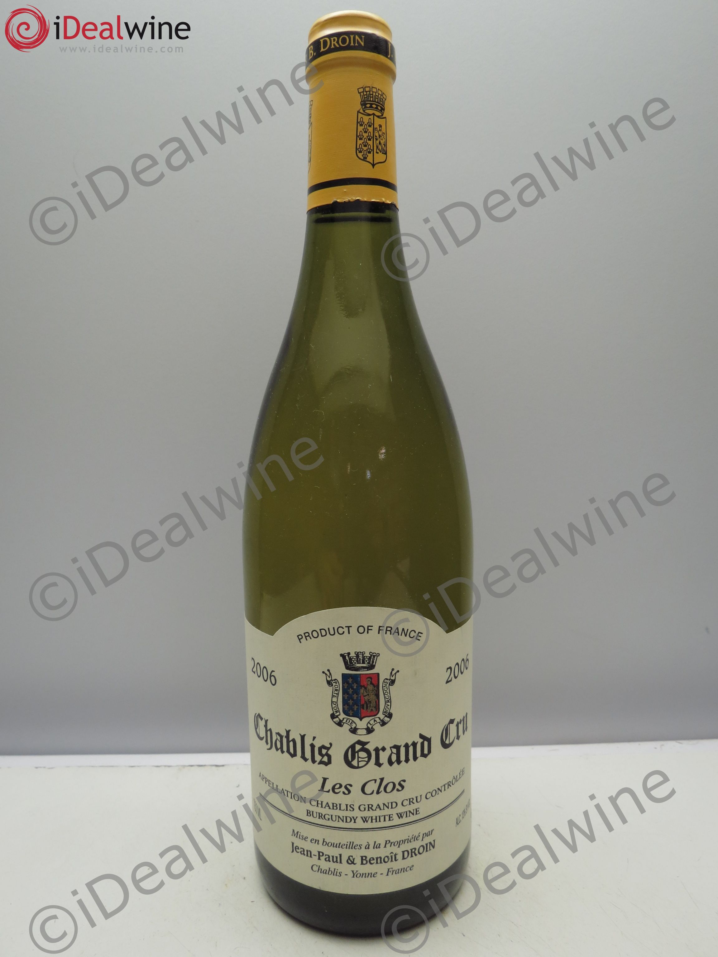 Chablis Grand Cru Les Clos Jean-Paul & Benoît Droin (Domaine) 2006 - Lot de 6 bouteilles - 0