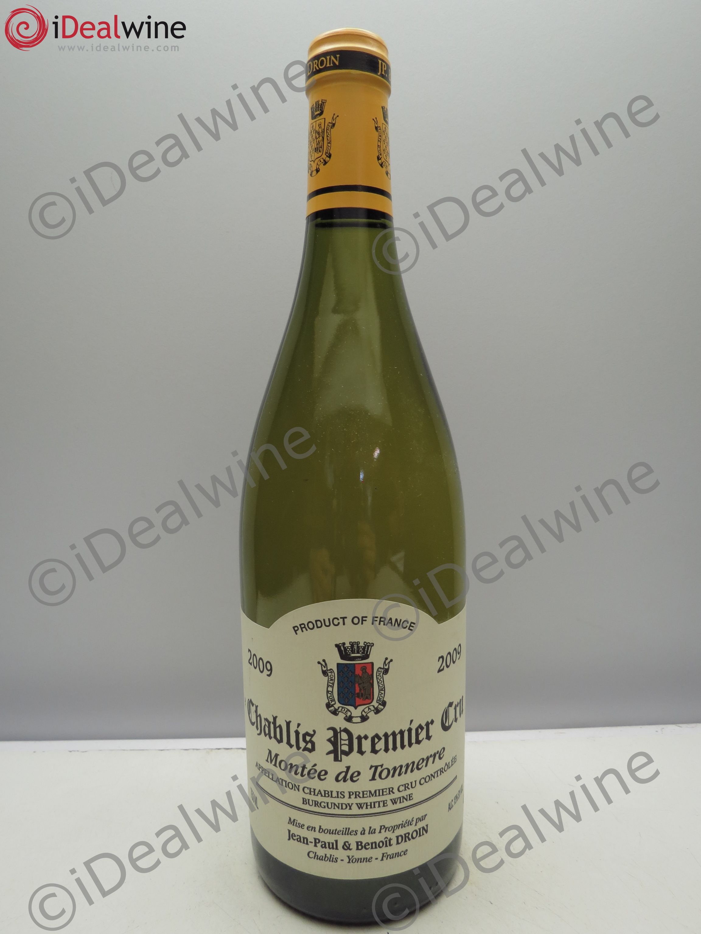 Chablis 1er Cru Montée de Tonnerre Jean-Paul & Benoît Droin (Domaine) 2009 - Lot de 6 bouteilles - 0