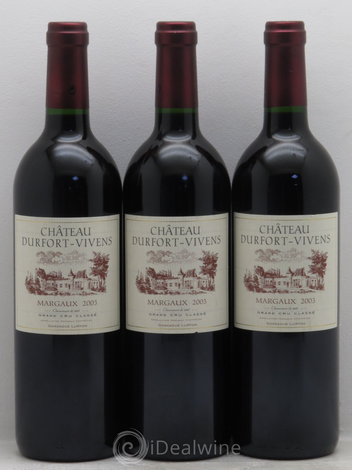 Château Durfort Vivens 2ème Grand Cru Classé 2003 - Lot de 3 bouteilles - 0