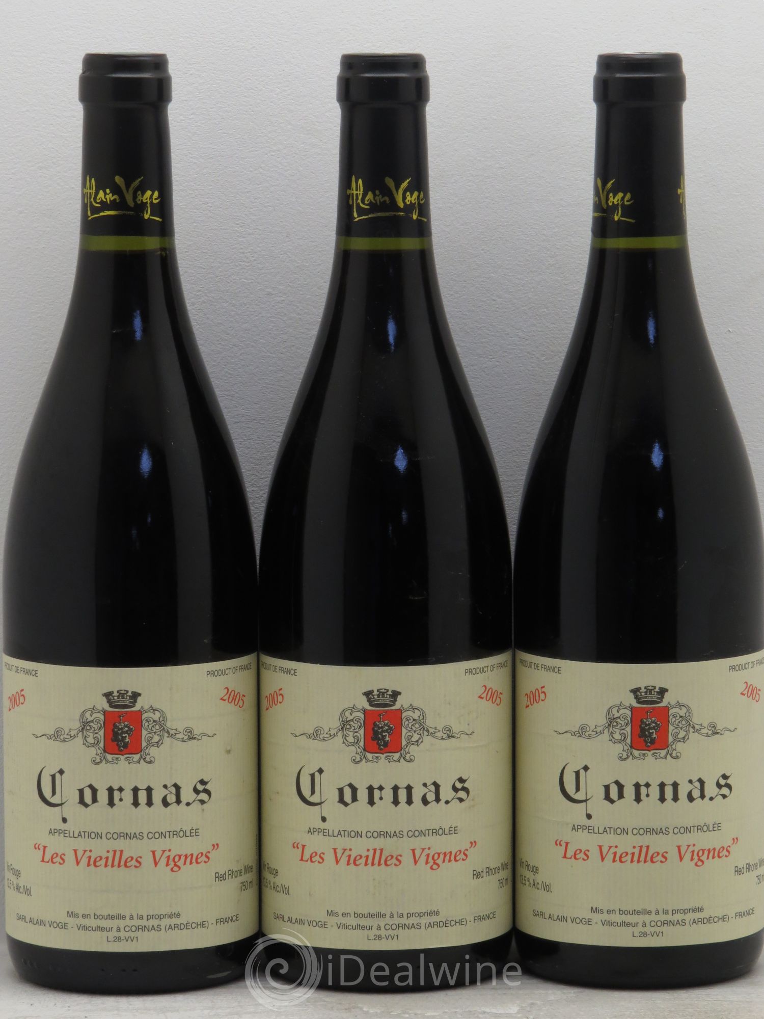 Cornas Les Vieilles Vignes Alain Voge (Domaine) 2005 - Lotto di 3 bottiglie - 0