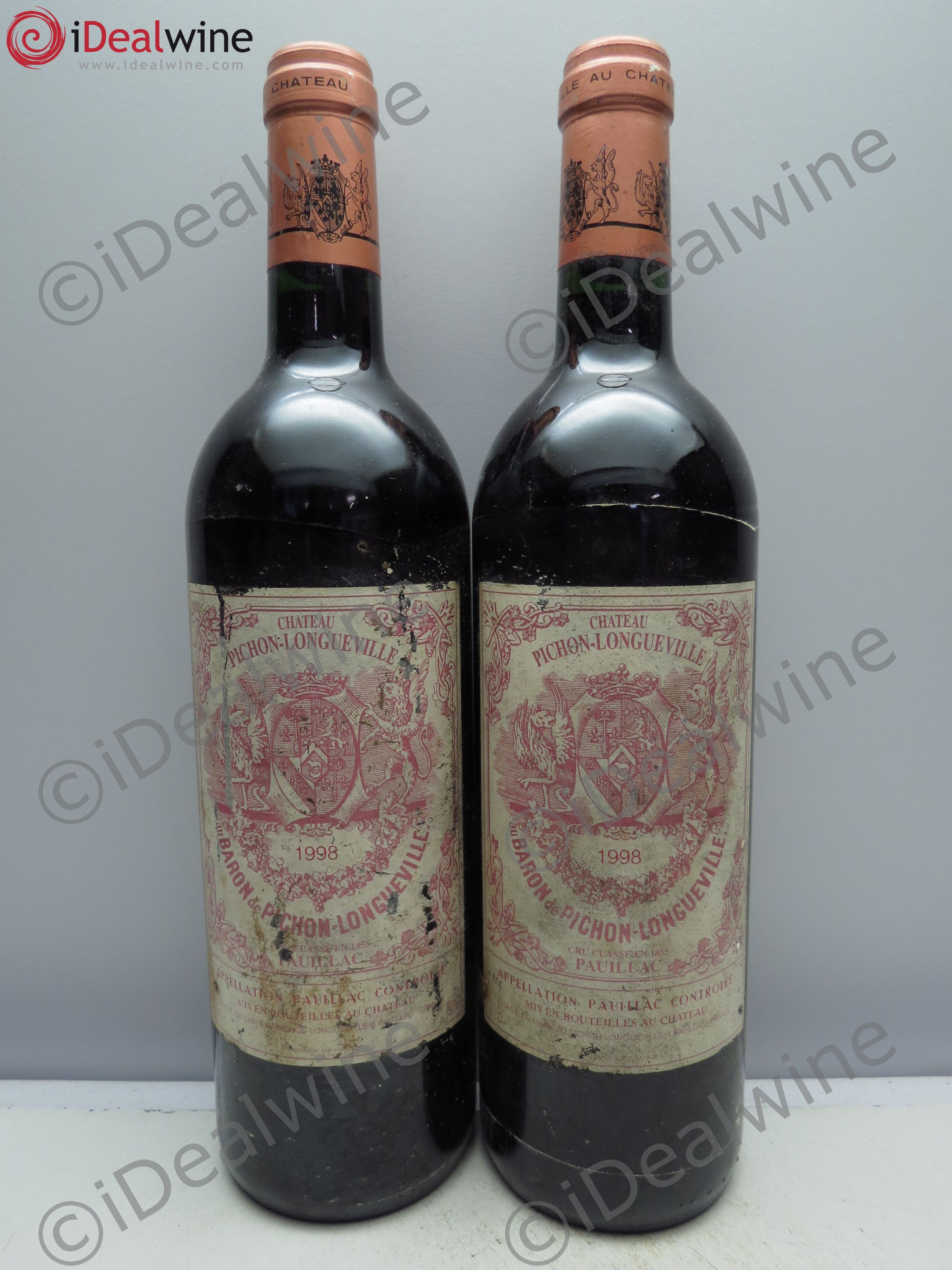Pichon Longueville Baron 2ème Grand Cru Classé 1998 - Lot de 2 bouteilles - 0