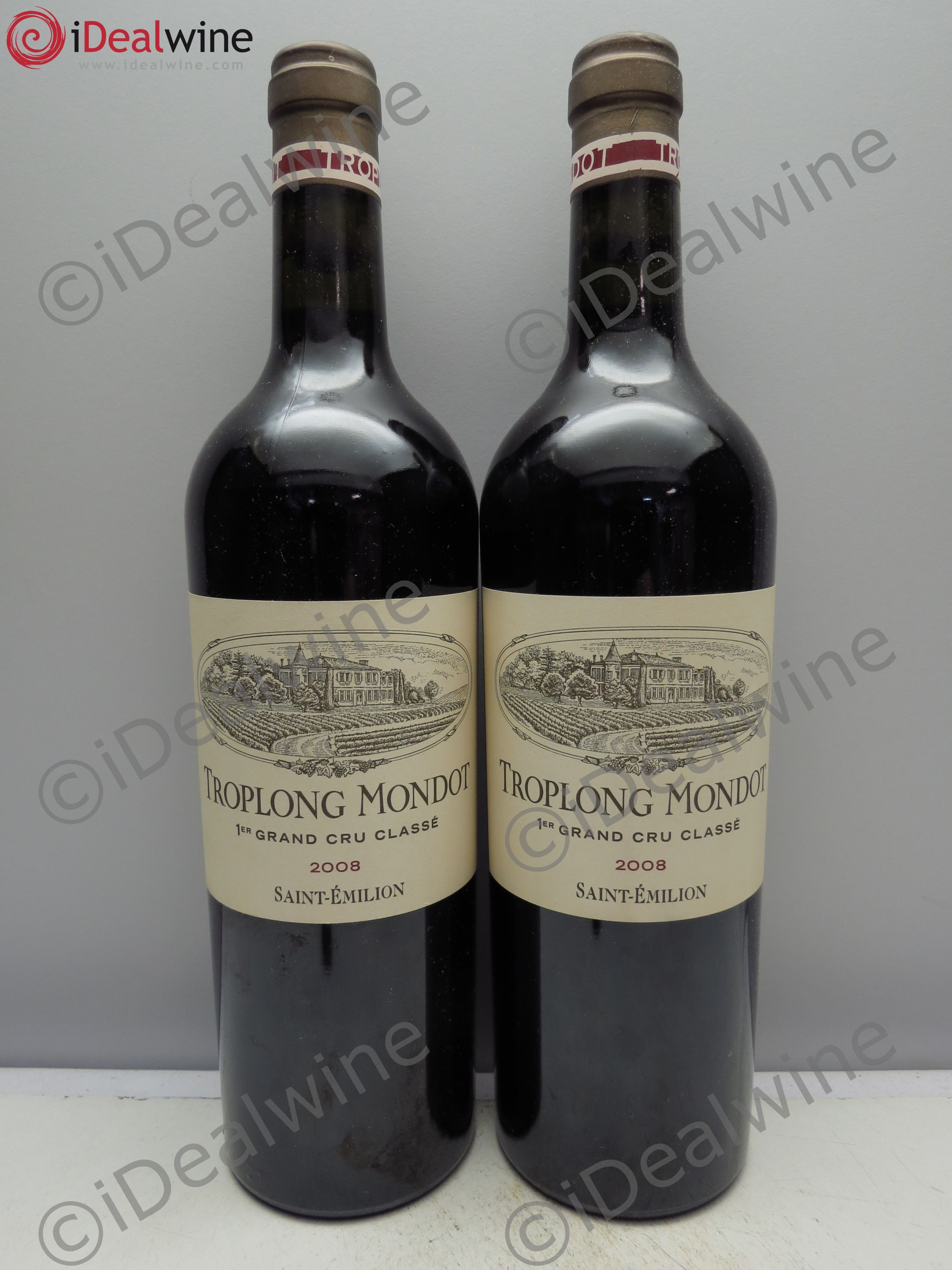 Château Troplong Mondot 1er Grand Cru Classé B 2008 - Lot de 2 bouteilles - 0