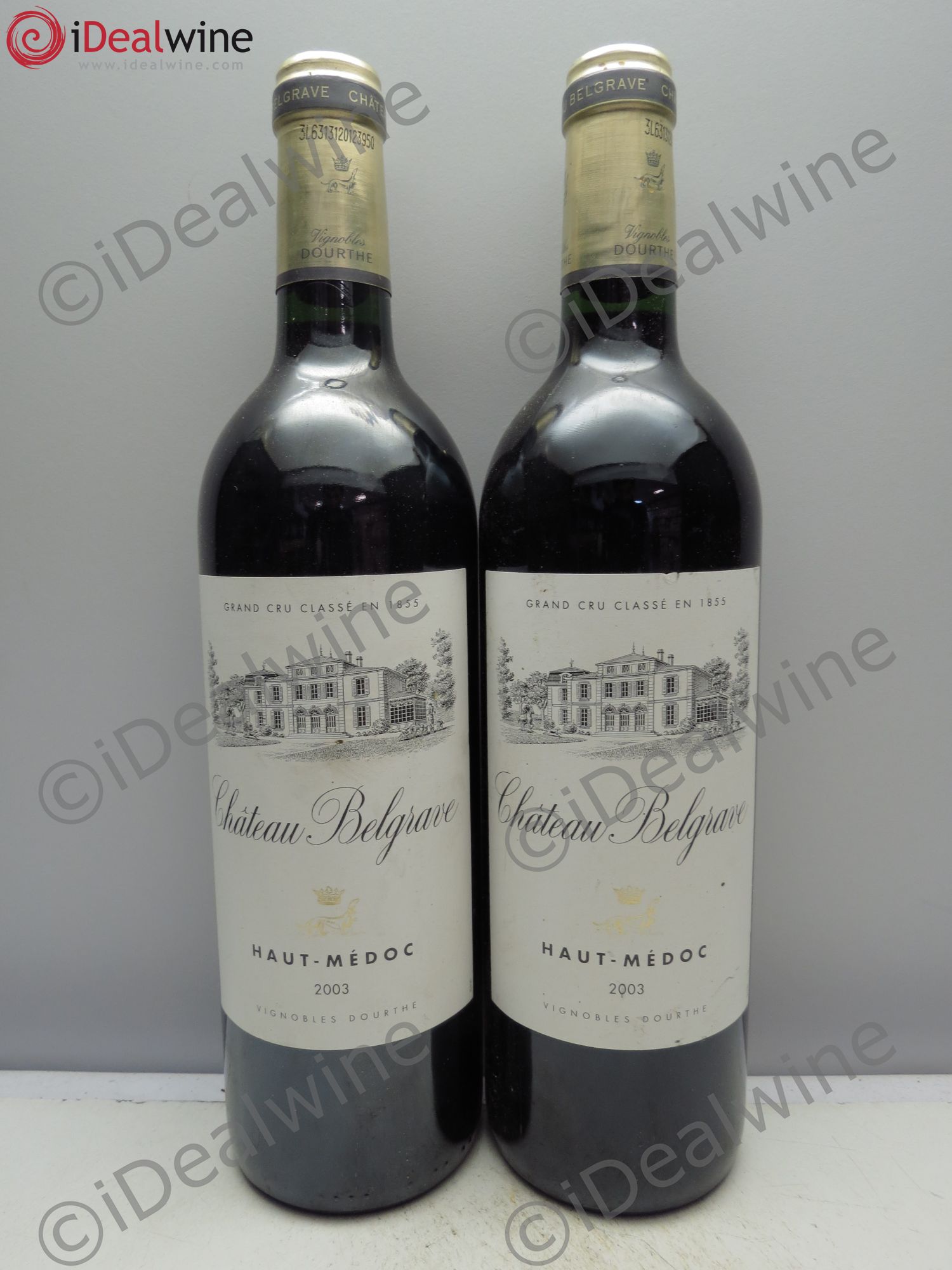 Château Belgrave 5ème Grand Cru Classé 2003 - Lot de 2 bouteilles - 0