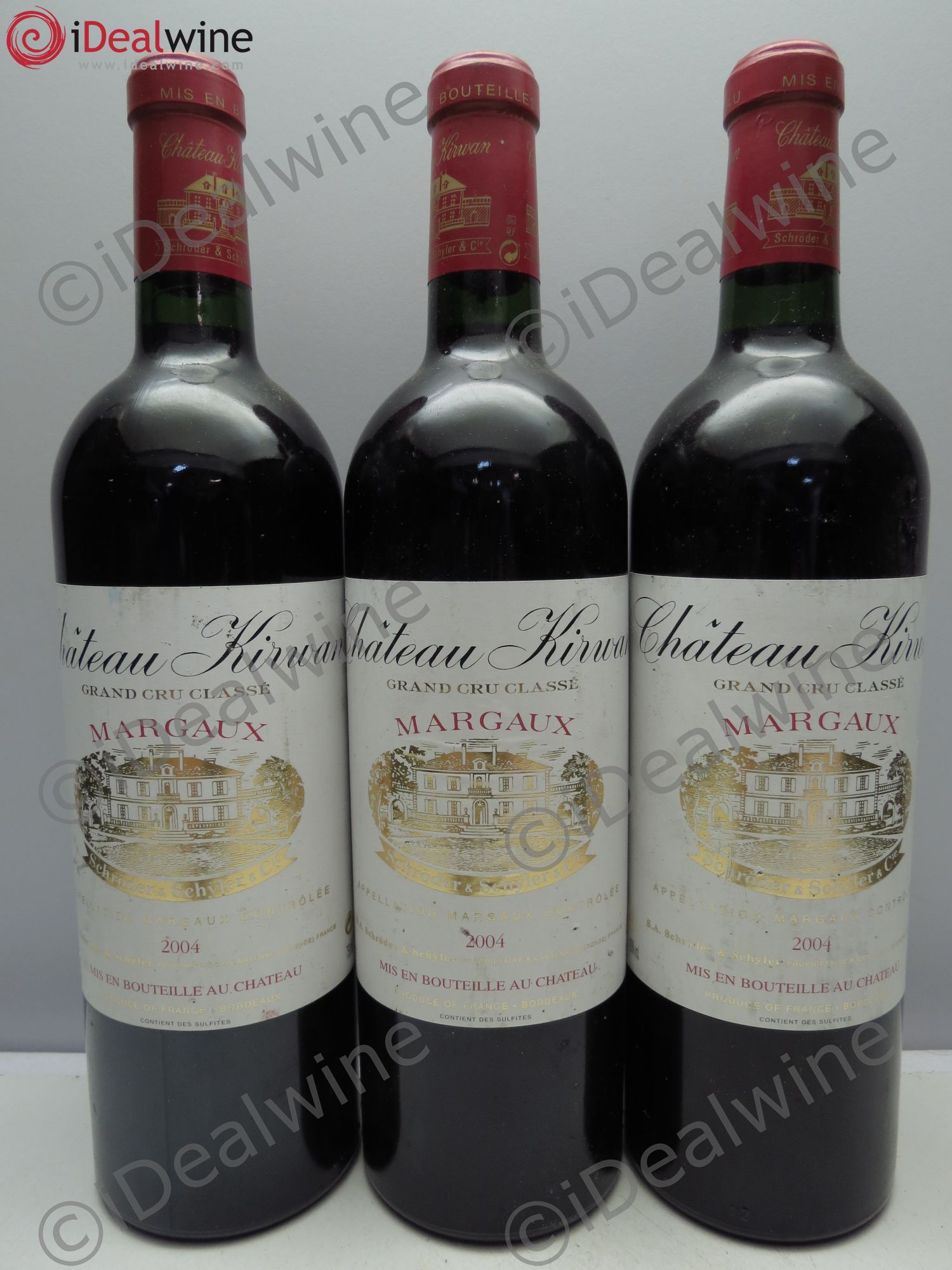 Château Kirwan 3ème Grand Cru Classé 2004 - Lot de 3 bouteilles - 0