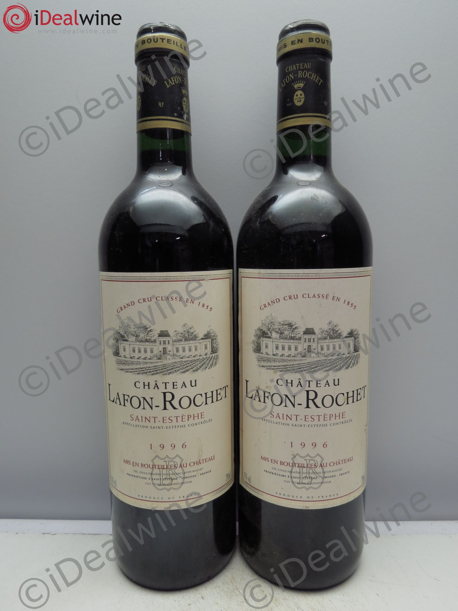 Château Lafon Rochet 4ème Grand Cru Classé 1996 - Lot de 2 bouteilles - 0