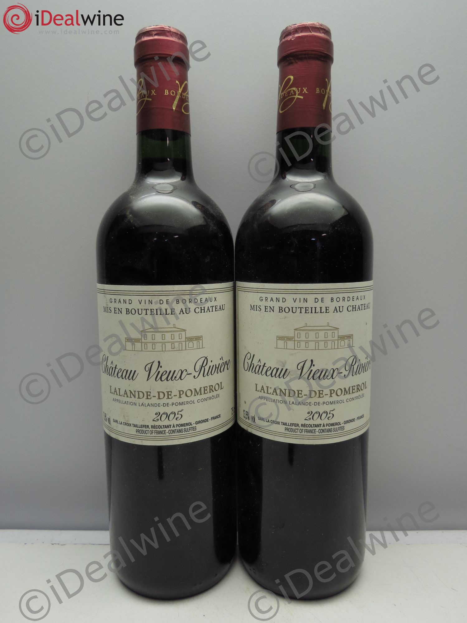 Bordeaux Château Vieux Rivière, Lalande de Pomerol 2005 - Posten von 2 Flaschen - 0