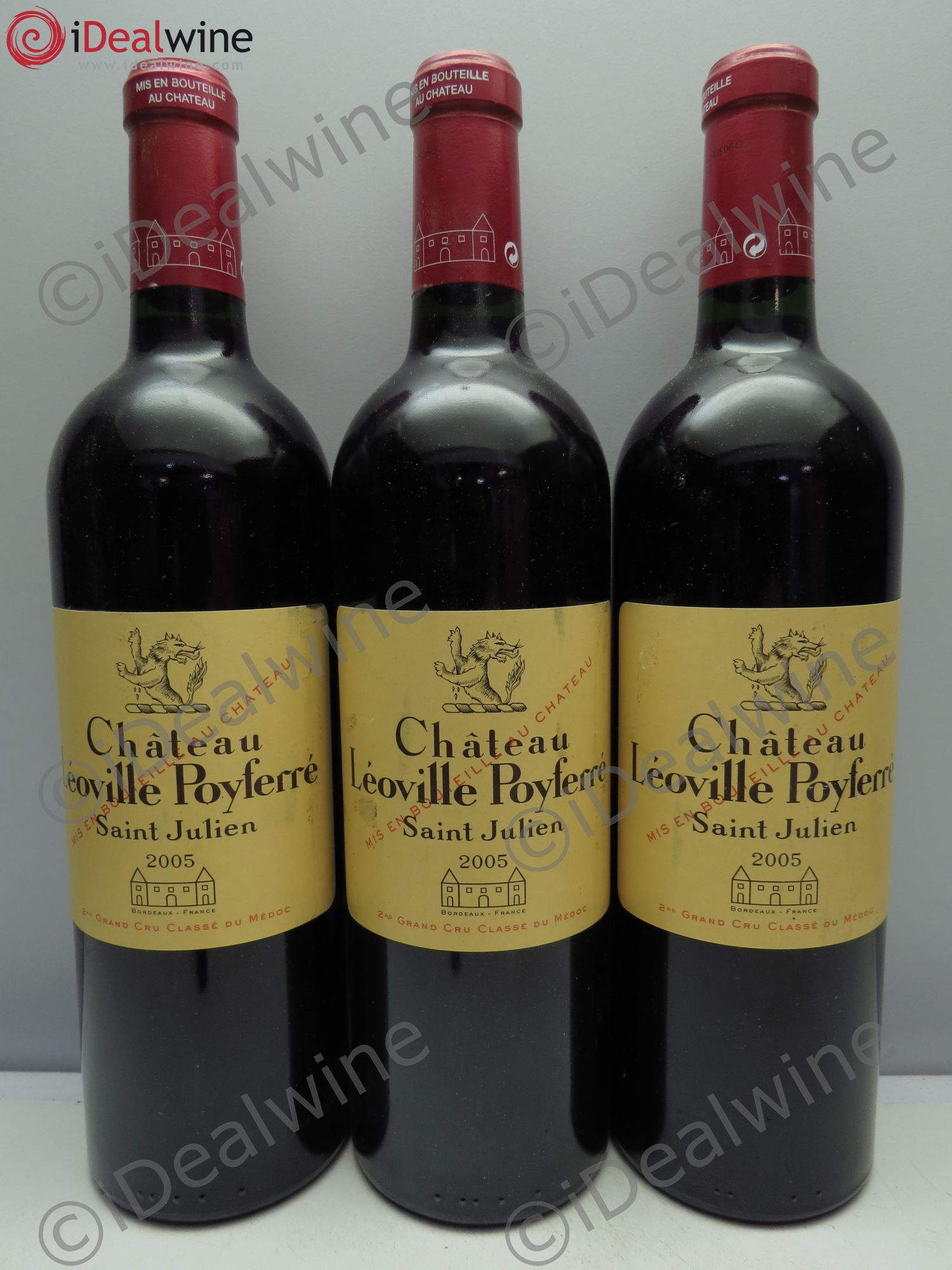 Château Léoville Poyferré 2ème Grand Cru Classé 2005 - Lot de 3 bouteilles - 0