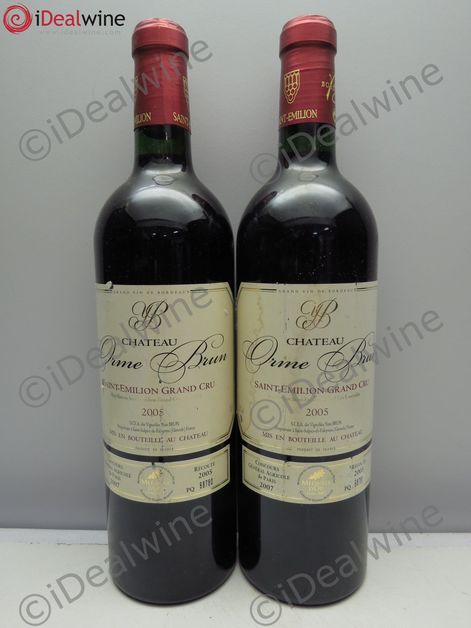 Bordeaux Château Orme Brun, St Emilion Grand Cru 2005 - Posten von 2 Flaschen - 0