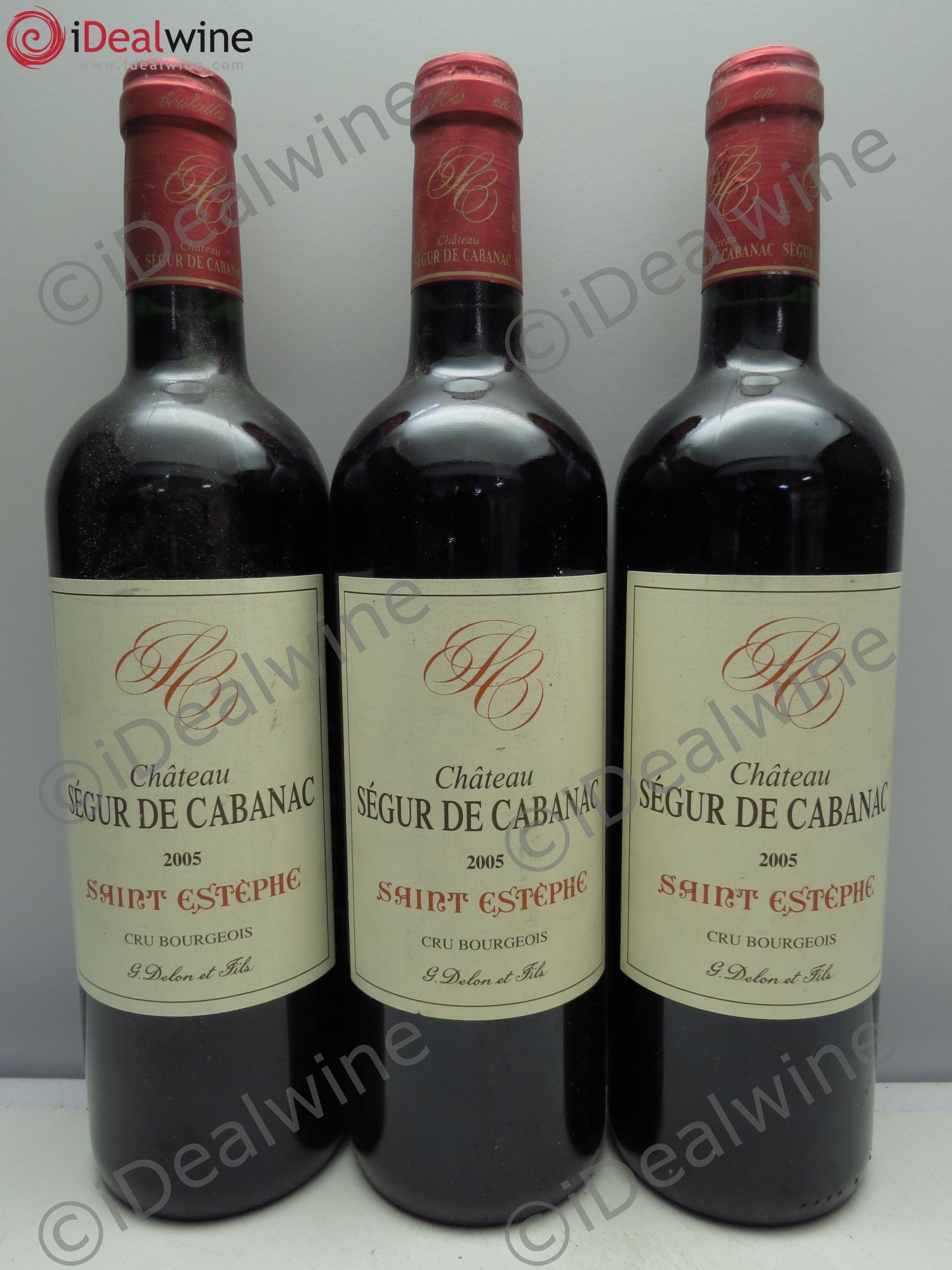 Château Ségur de Cabanac Cru Bourgeois 2005 - Lot de 3 bouteilles - 0