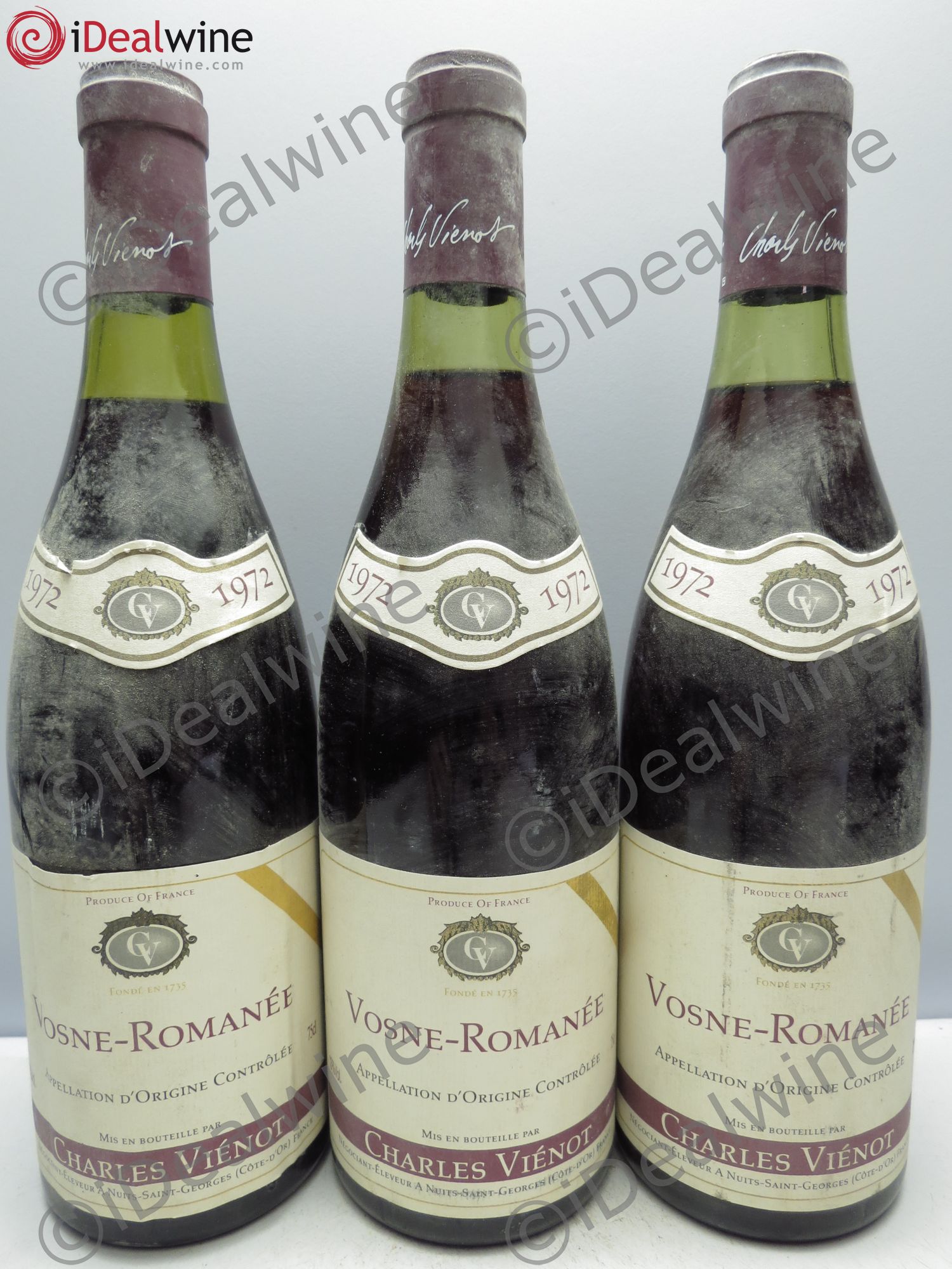 Vosne-Romanée C.Viénot 1972 - Lot de 3 bouteilles - 0