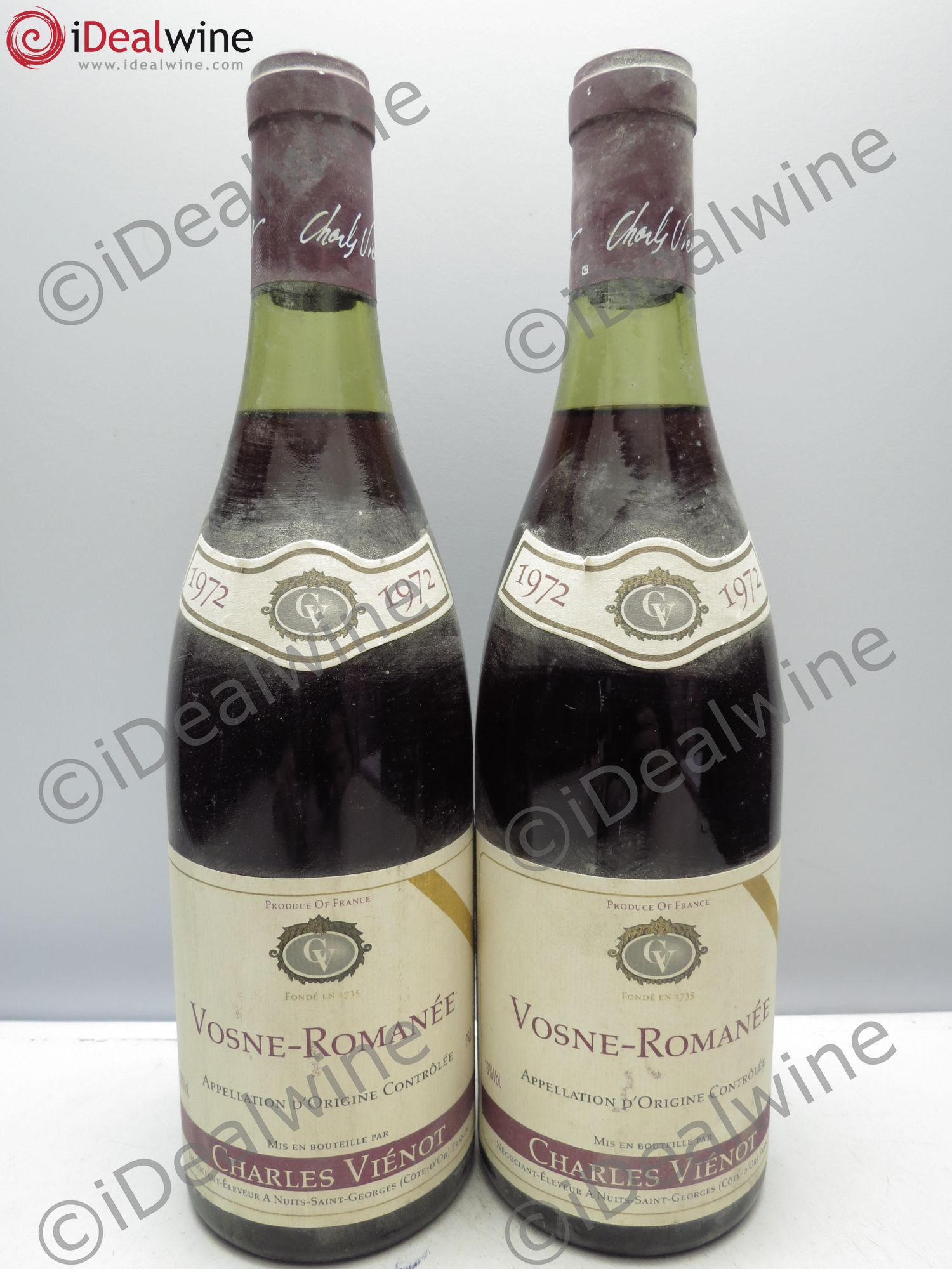 Vosne-Romanée C.Viénot 1972 - Lot de 2 bouteilles - 0