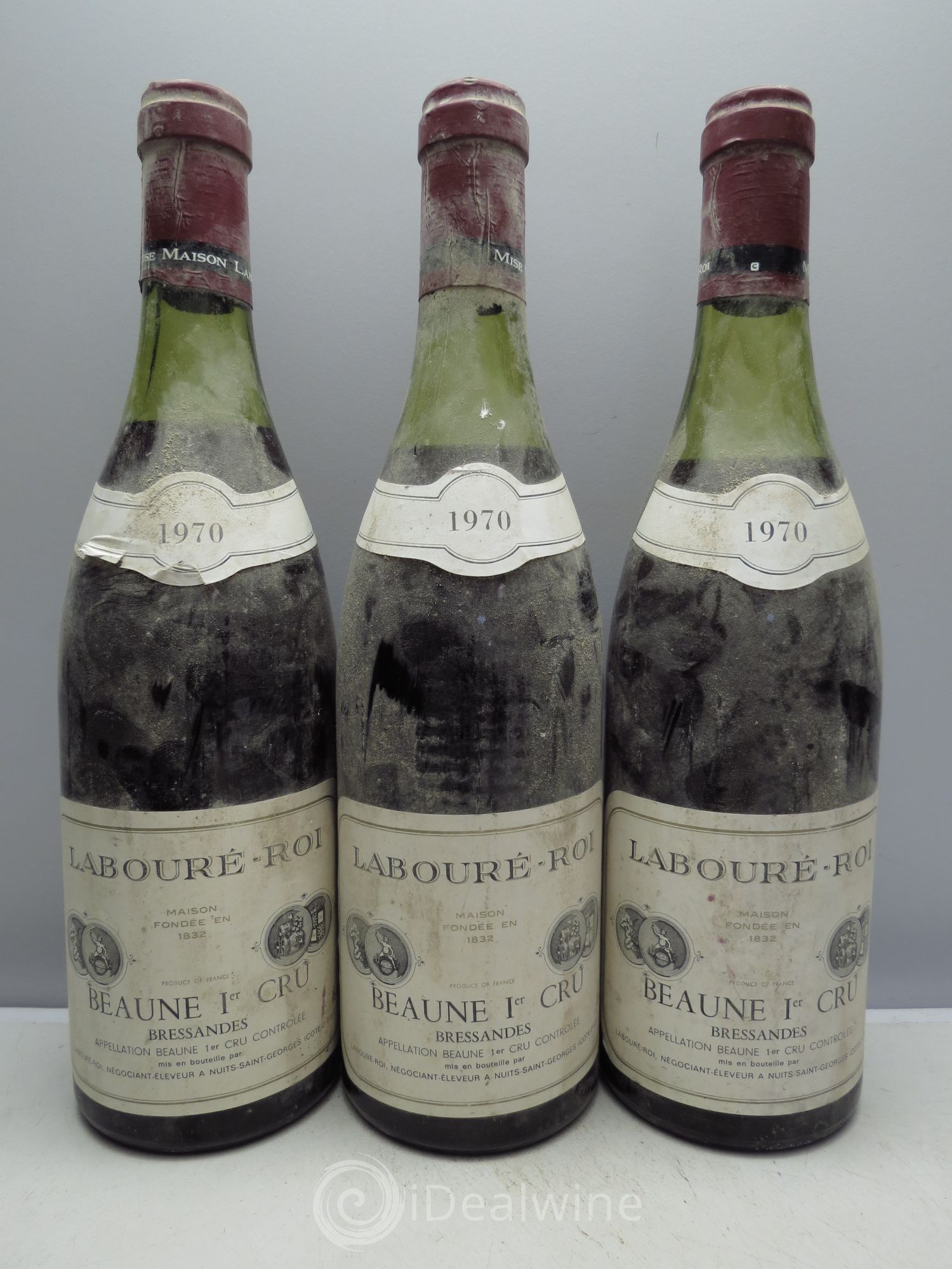 Beaune 1er Cru Labouré-Roi 1970 - Lot de 3 bouteilles - 0