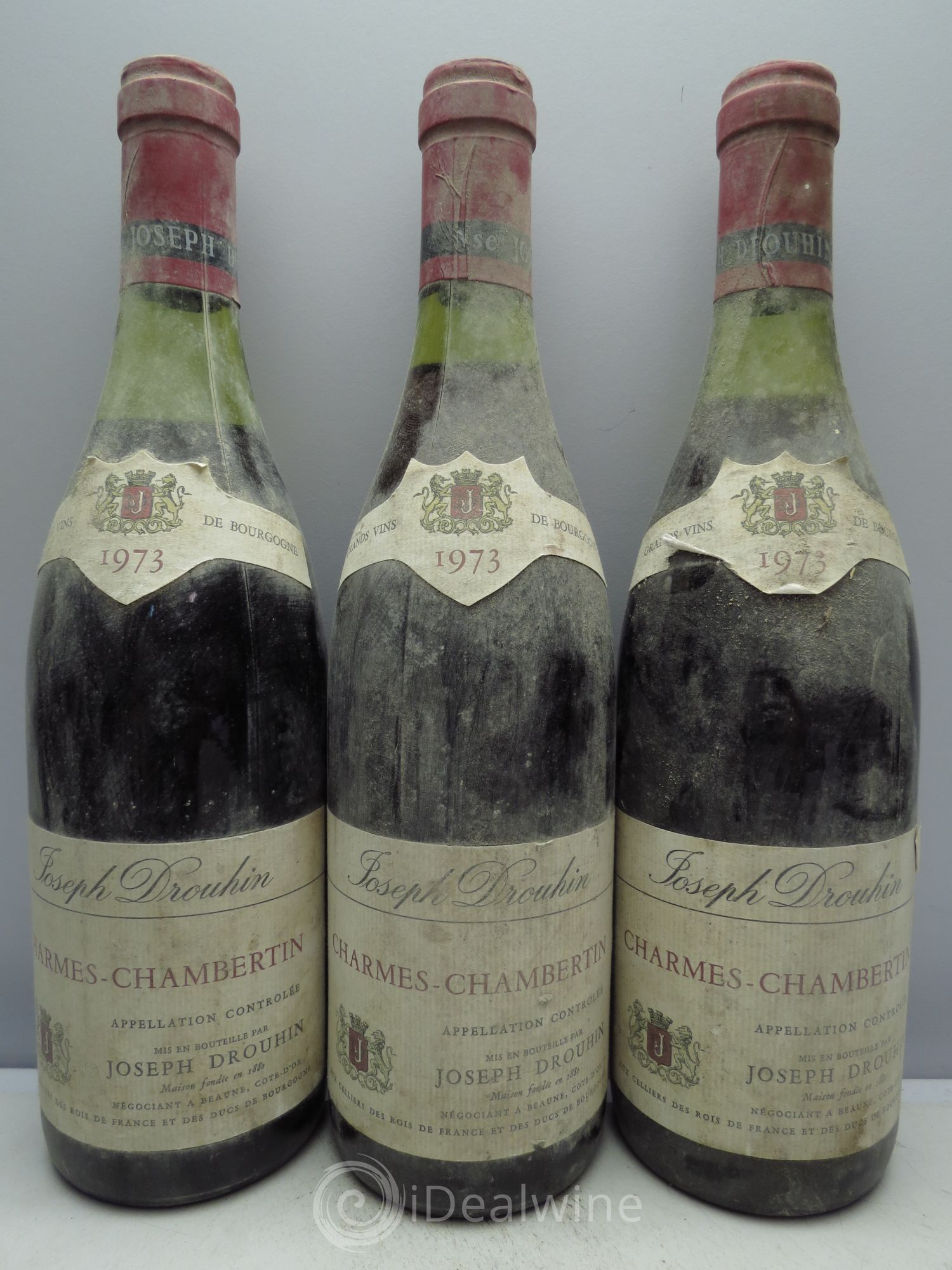 Charmes-Chambertin Grand Cru Joseph Drouhin 1973 - Lot de 3 bouteilles - 0