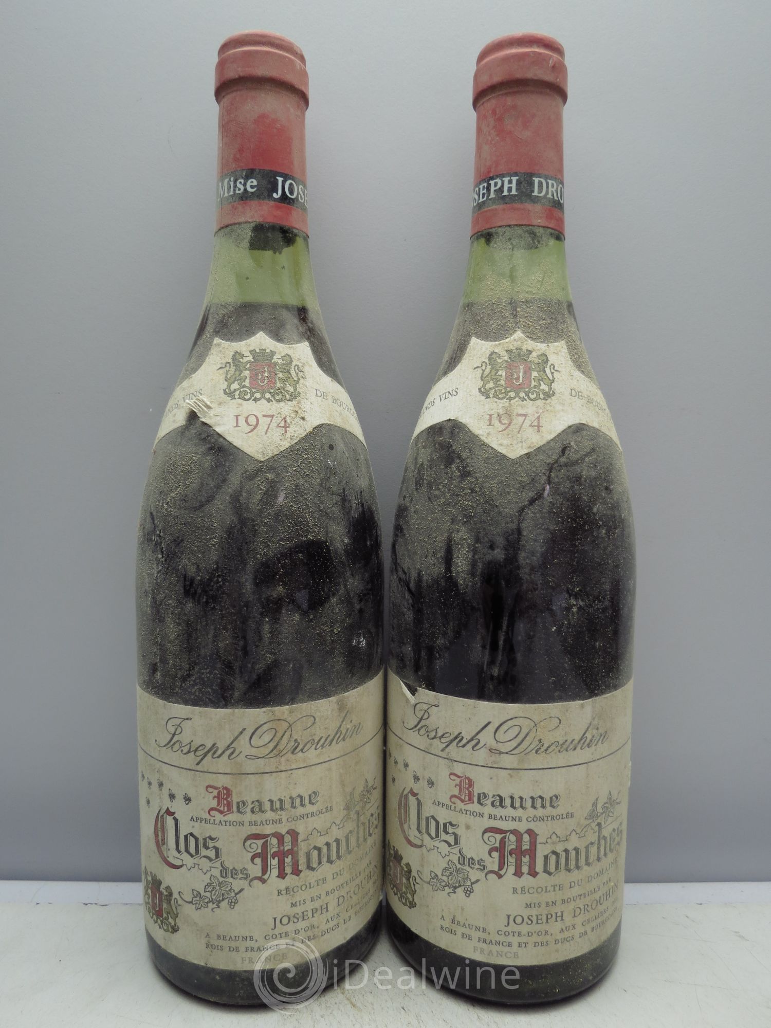 Beaune 1er Cru Clos des Mouches Joseph Drouhin 1974 - Lot de 2 bouteilles - 0