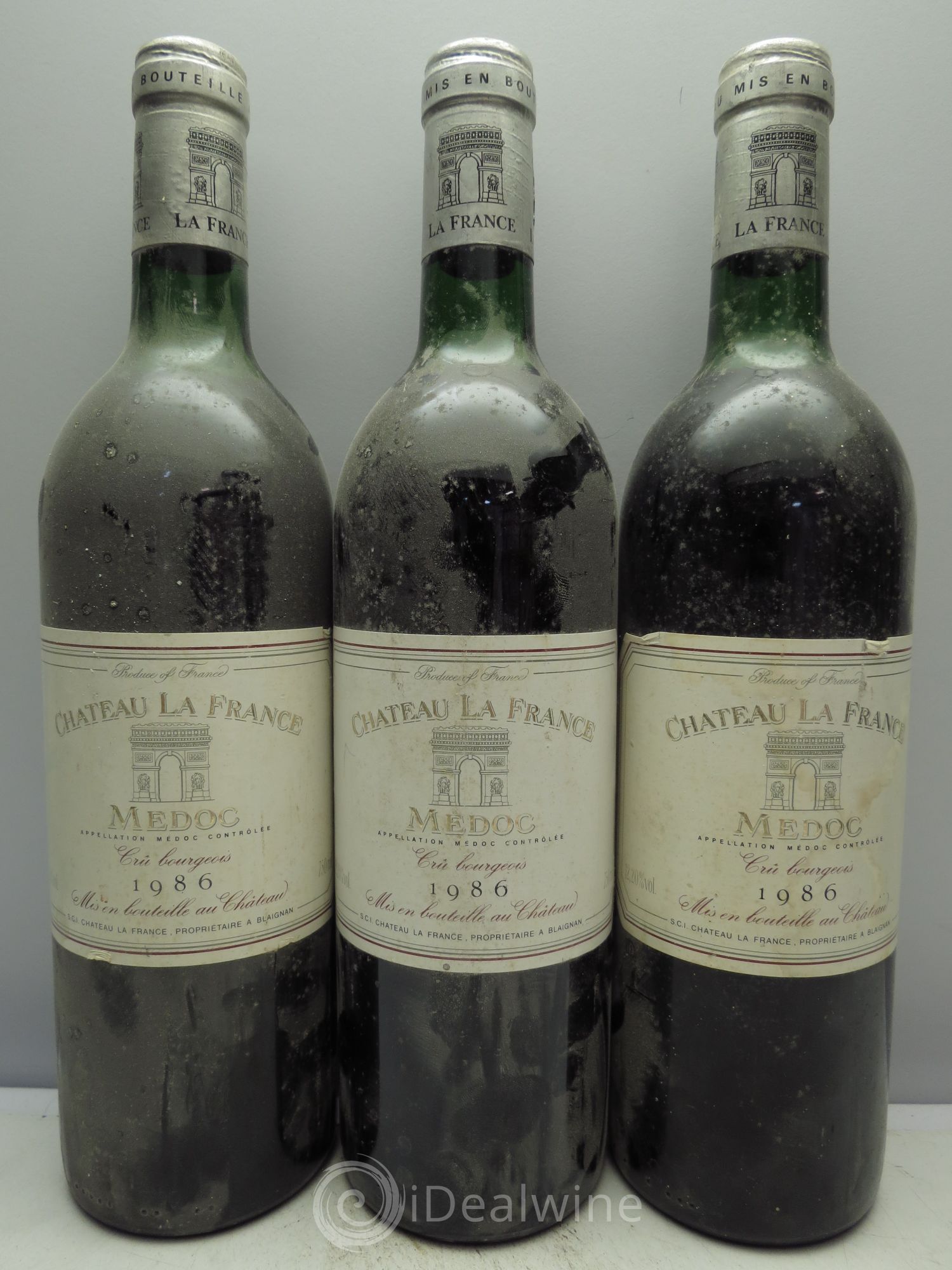 Château la France Cru Bourgeois 1986 - Lot de 3 bouteilles - 0