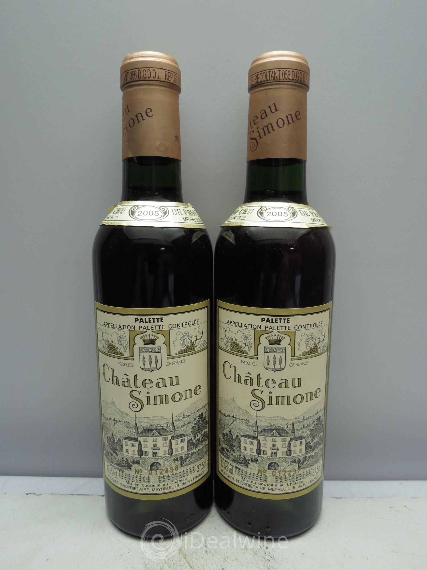 Palette Château Simone Famille Rougier 2005 - Posten von 2 Demi-Flaschen - 0