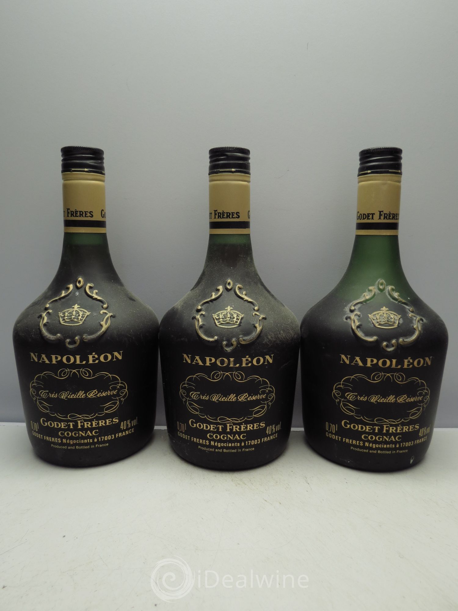 Cognac Napoleon Godet Frères Très Vieilles Vignes - Posten von 3 Flaschen - 0