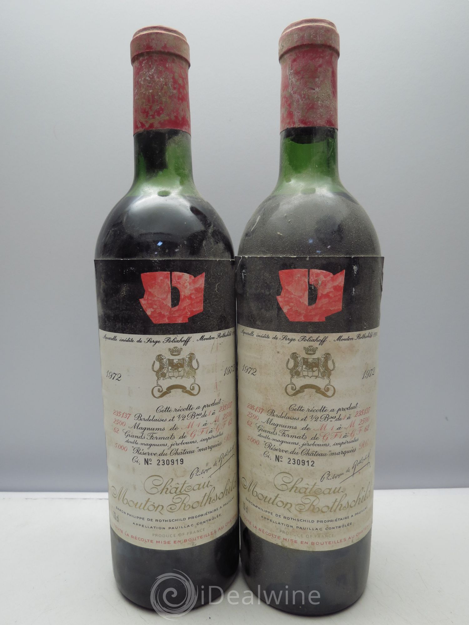 Château Mouton Rothschild 1er Grand Cru Classé 1972 - Lot de 6 bouteilles - 2