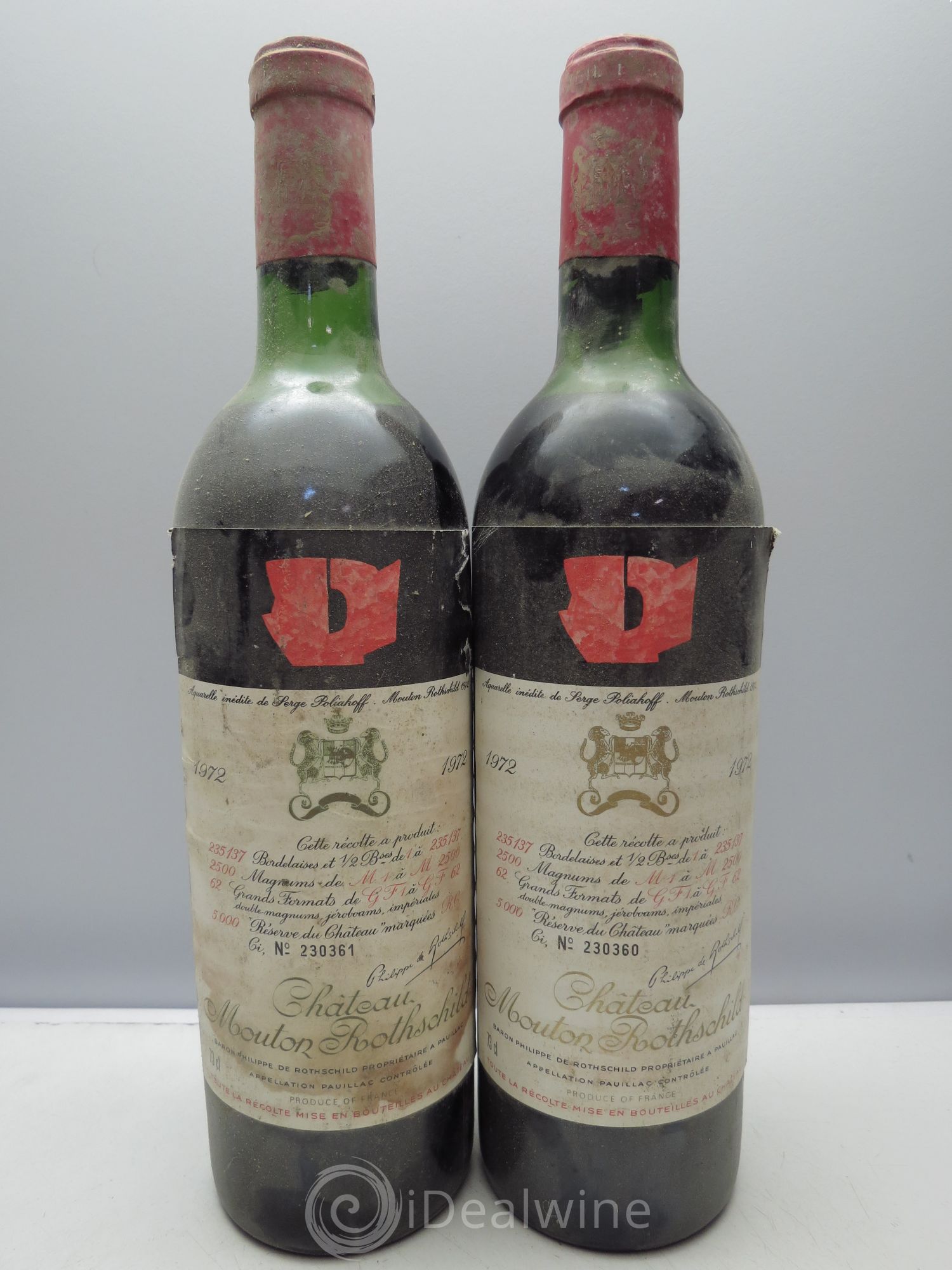 Château Mouton Rothschild 1er Grand Cru Classé 1972 - Lot de 6 bouteilles - 3