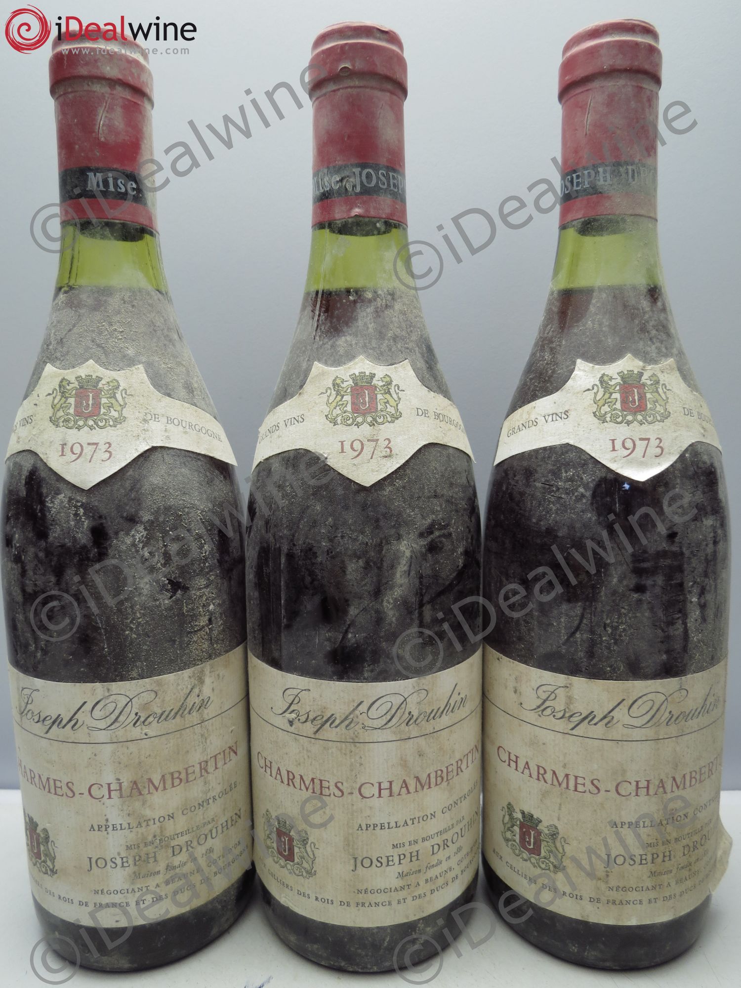 Charmes-Chambertin Grand Cru Joseph Drouhin 1973 - Lot de 3 bouteilles - 0