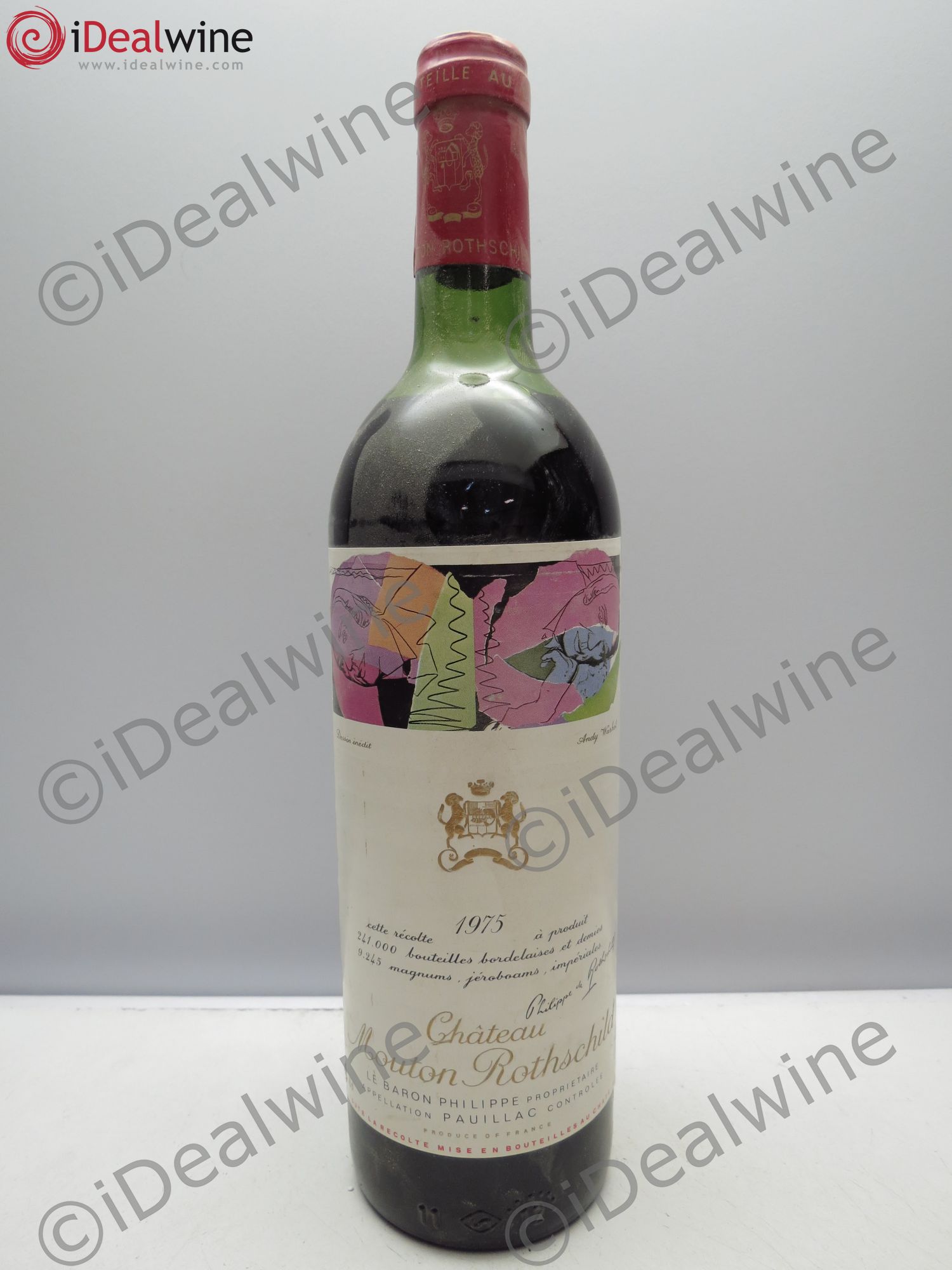 Château Mouton Rothschild 1er Grand Cru Classé 1975 - Lot de 1 bouteille - 0