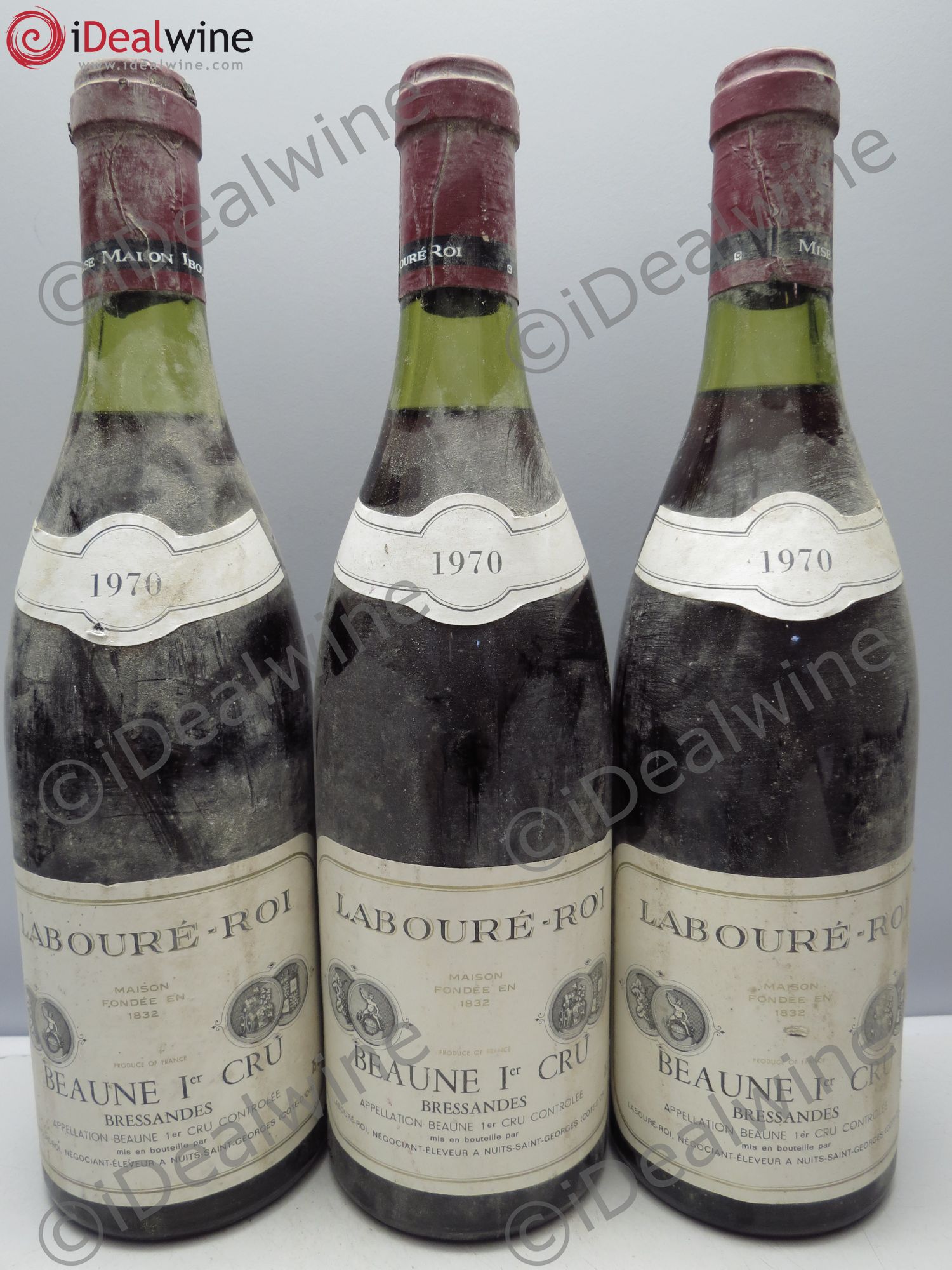 Beaune 1er Cru Labouré-Roi 1970 - Lot de 3 bouteilles - 0