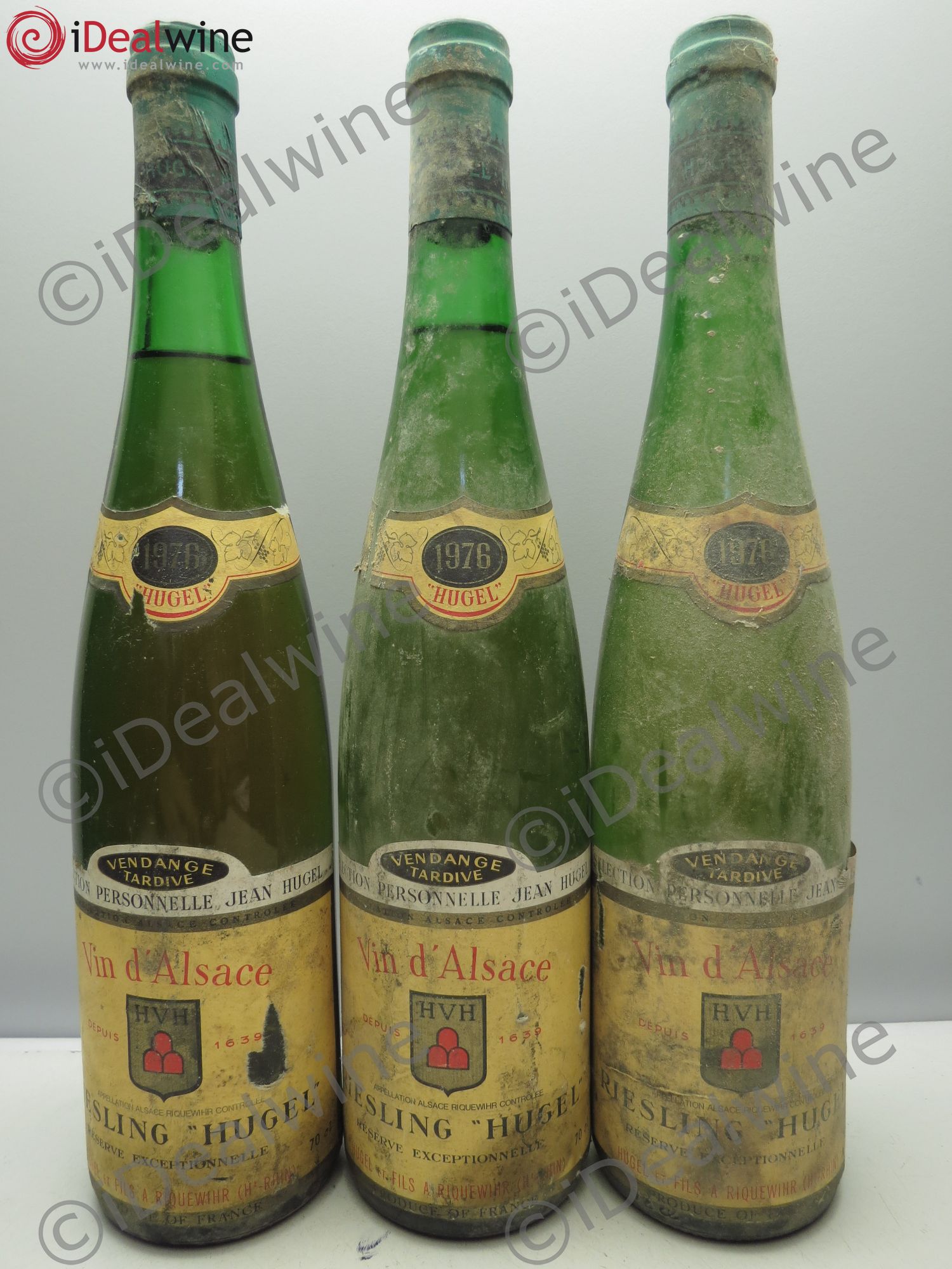 Riesling Vendanges Tardives Hugel (Domaine) 1976 - Lotto di 3 bottiglie - 0