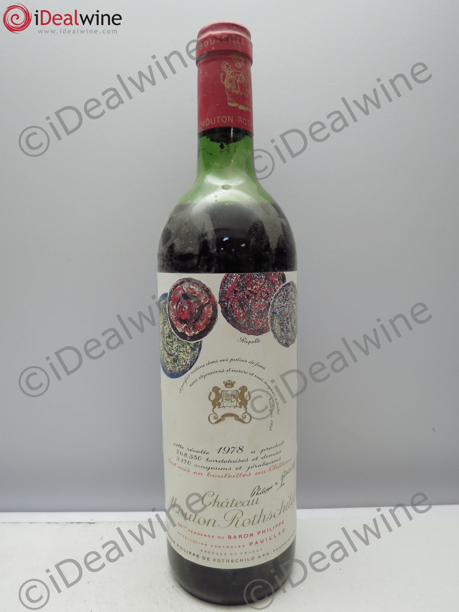 Château Mouton Rothschild 1er Grand Cru Classé 1978 - Lot de 1 bouteille - 0