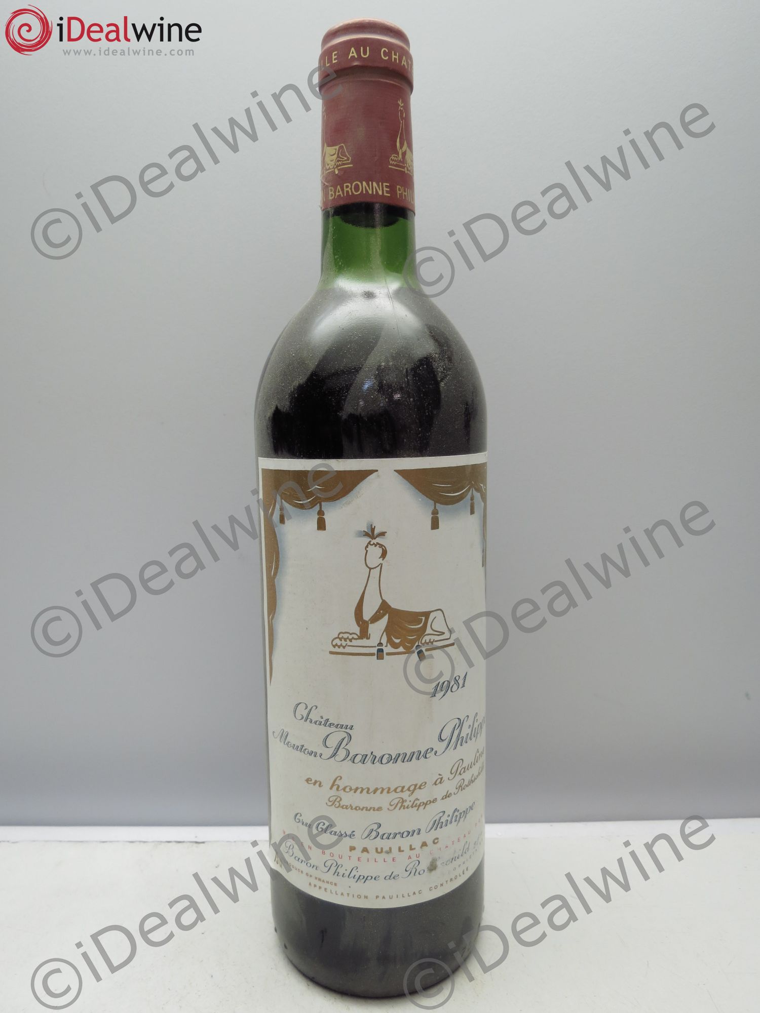 Château d' Armailhac - Mouton Baron(ne) Philippe 5ème Grand Cru Classé 1981 - Lot de 6 bouteilles - 0