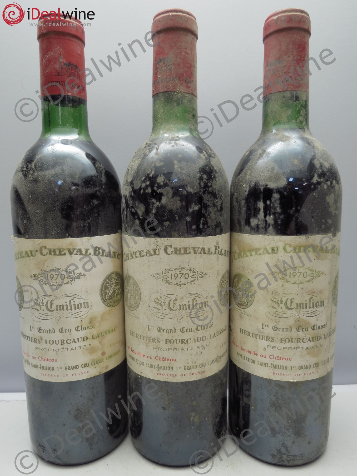 Château Cheval Blanc 1er Grand Cru Classé A 1970 - Lot de 3 bouteilles - 0