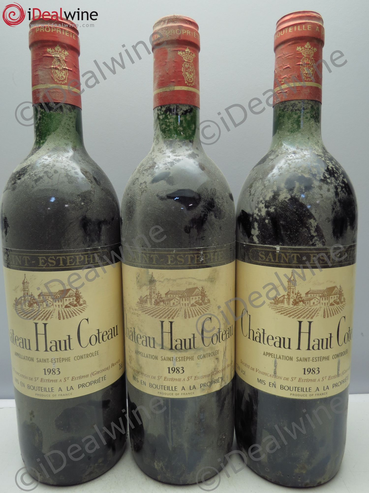 Château Haut Coteau Cru Bourgeois 1983 - Lot de 3 bouteilles - 0