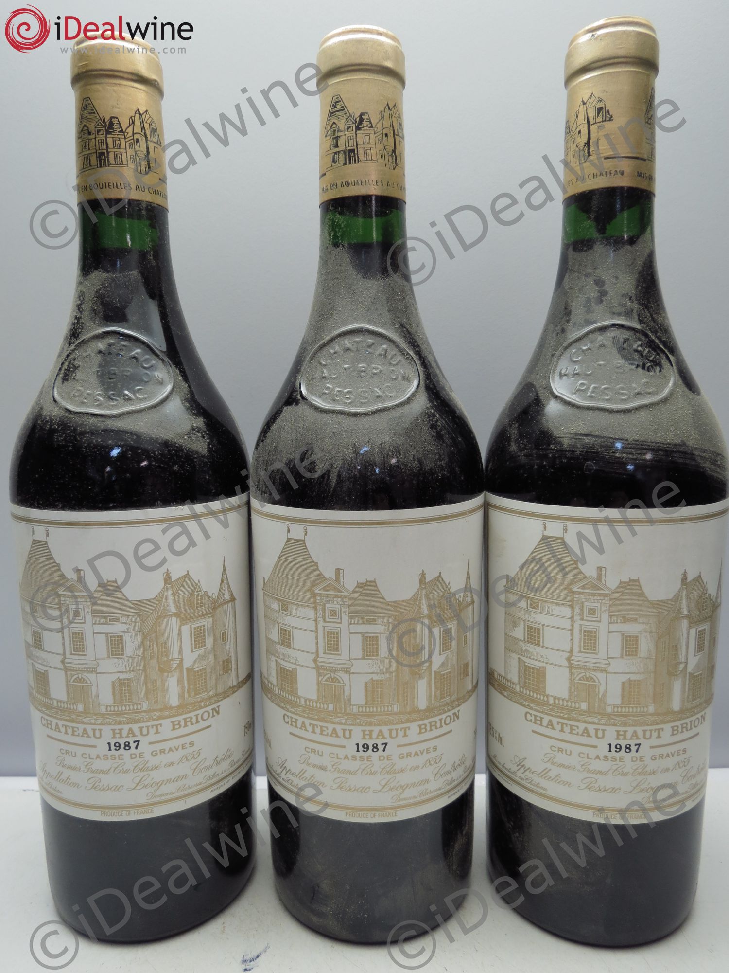 Château Haut Brion 1er Grand Cru Classé 1987 - Lot de 3 bouteilles - 0