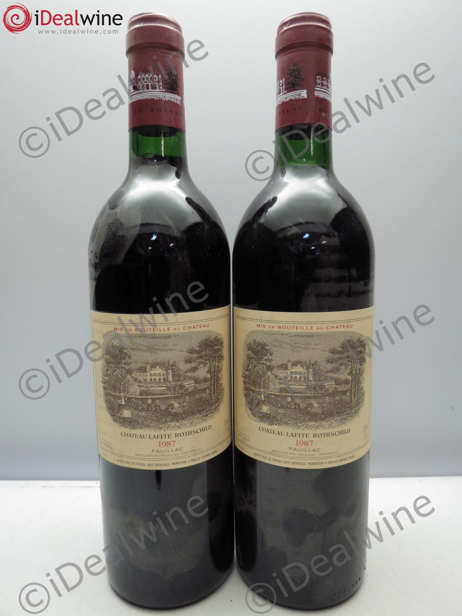 Château Lafite Rothschild 1er Grand Cru Classé 1987 - Lot de 2 bouteilles - 0